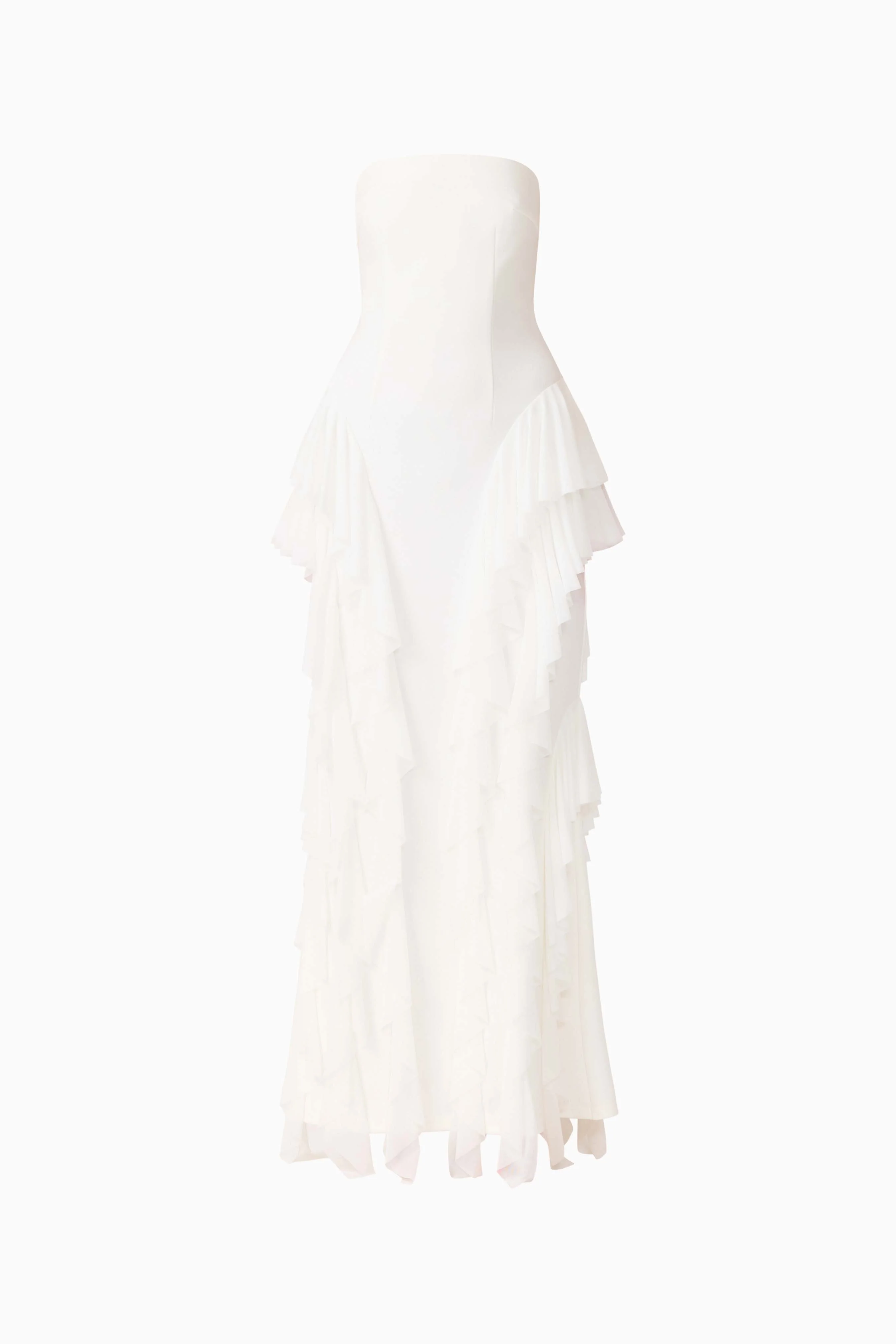 Amelina Strapless Gown in White