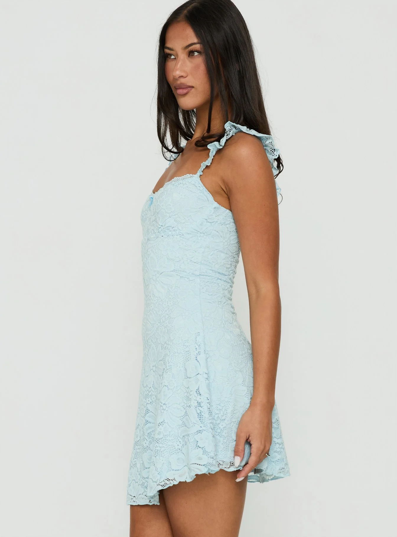 Beacall Mini Dress Blue - FASHION NOB