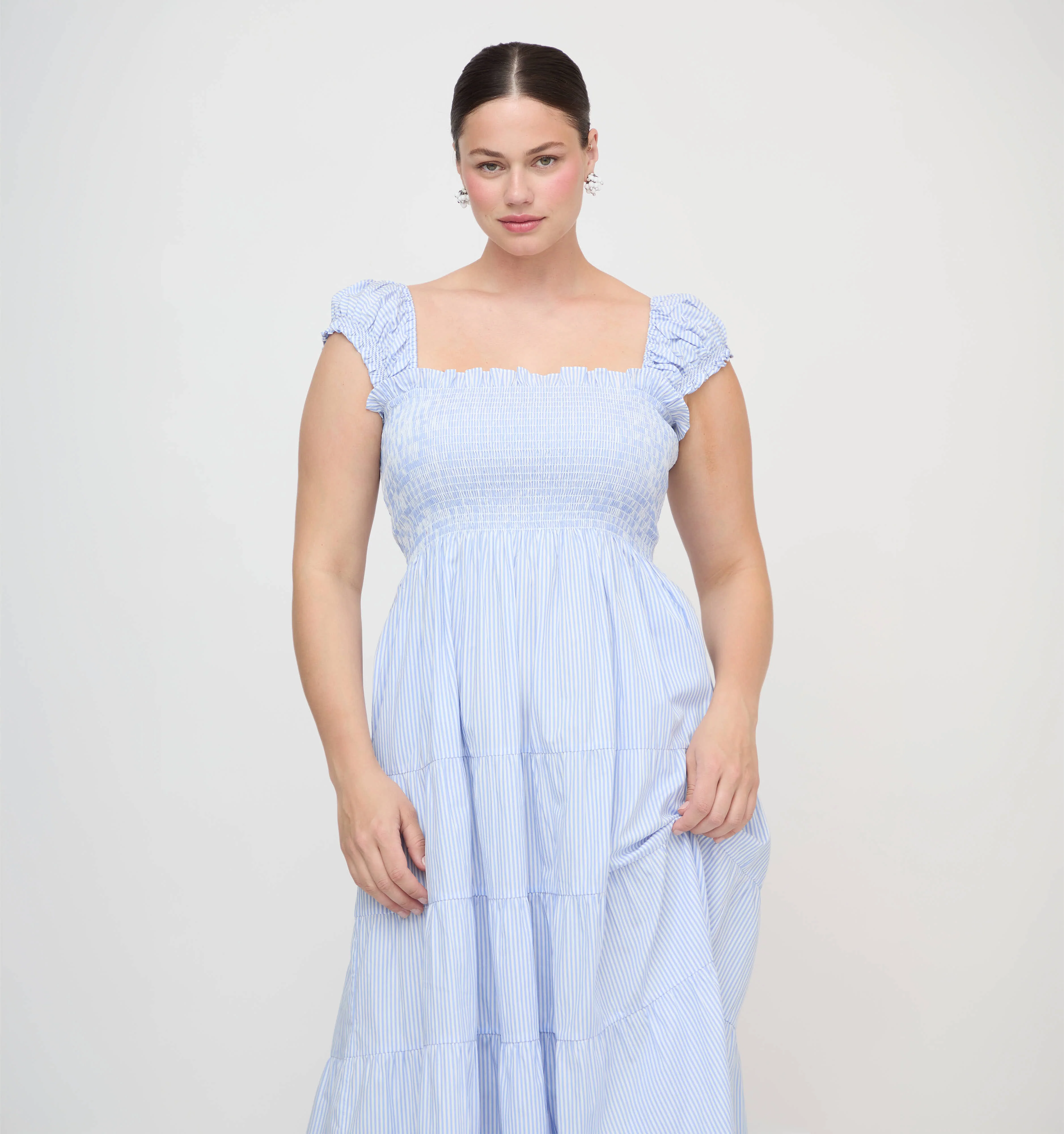 The Stella Nap Dress - Blue/White Stripe