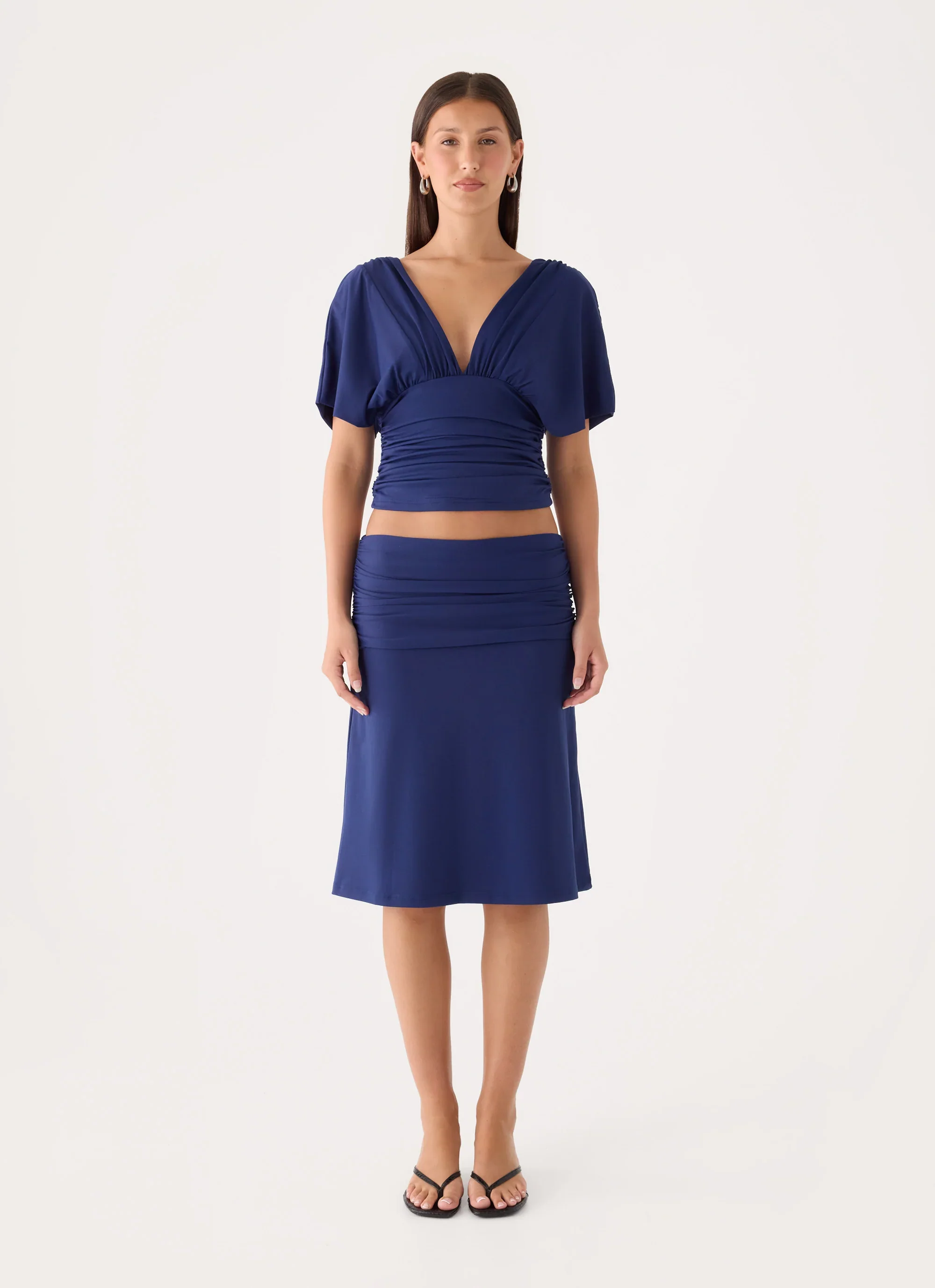 Lorelei Midi Skirt - Rich Blue