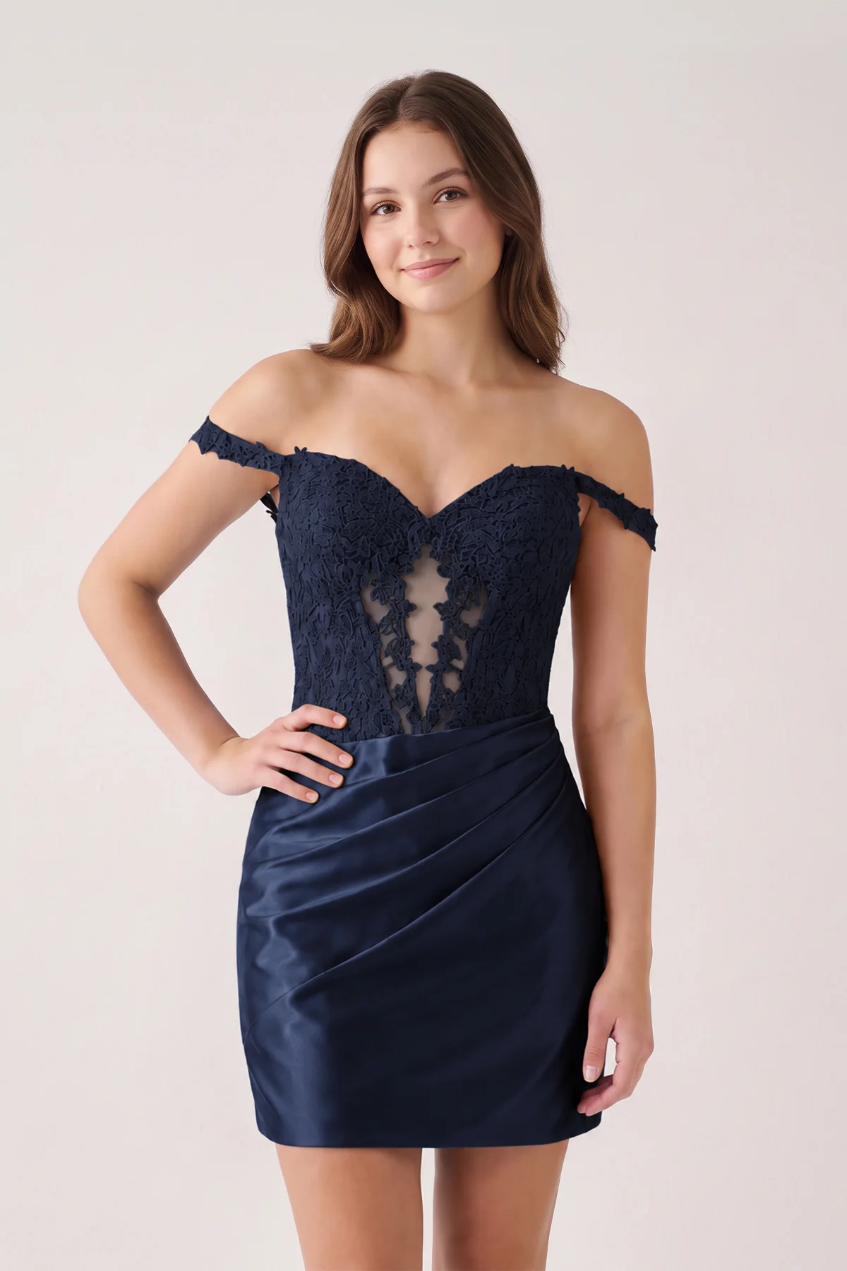 Yellow Off The Shoulder Bodycon Satin Pleated Homecoming Dresses With Appliques