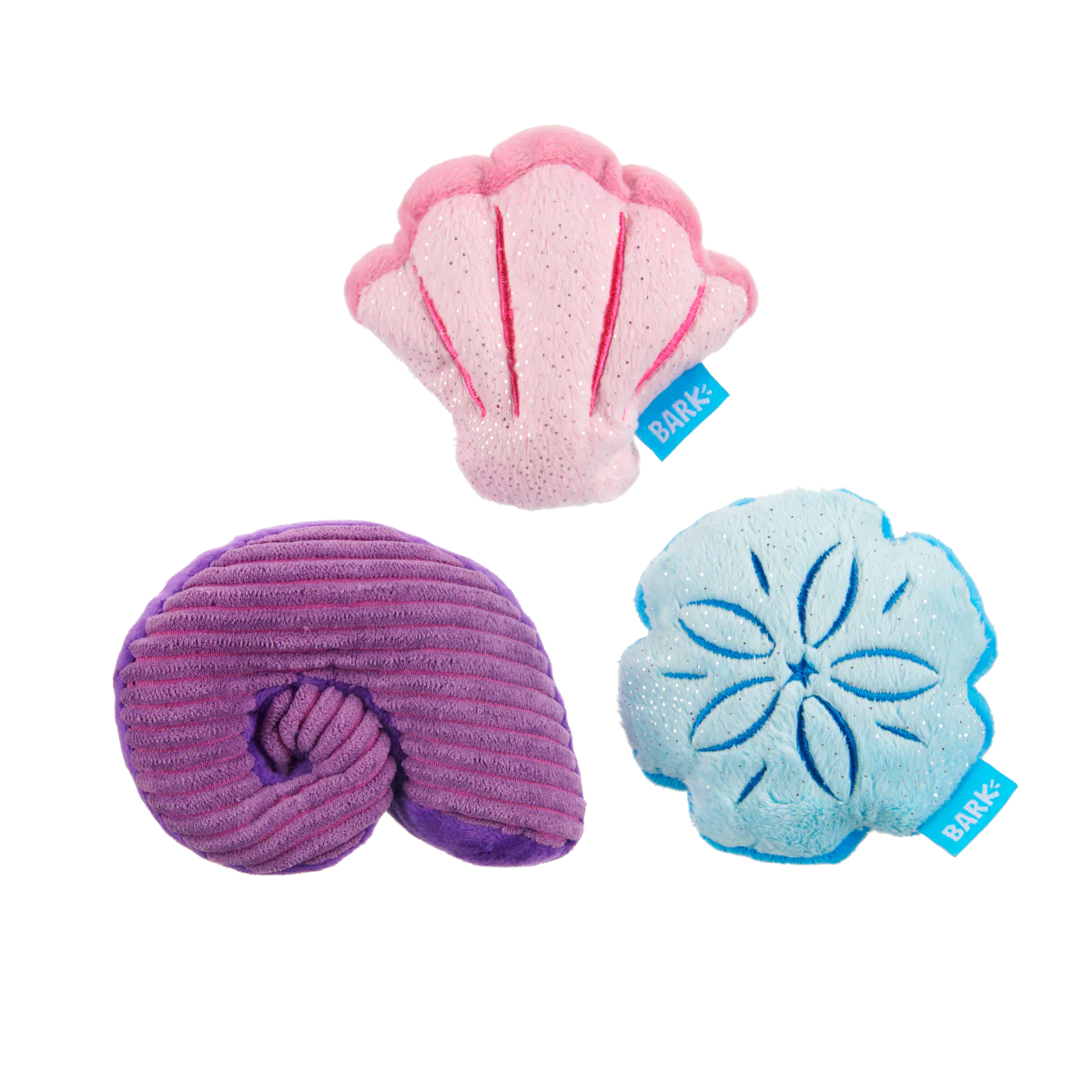 Fetchin' Squeakshells Plush Multi-Part Dog Toy