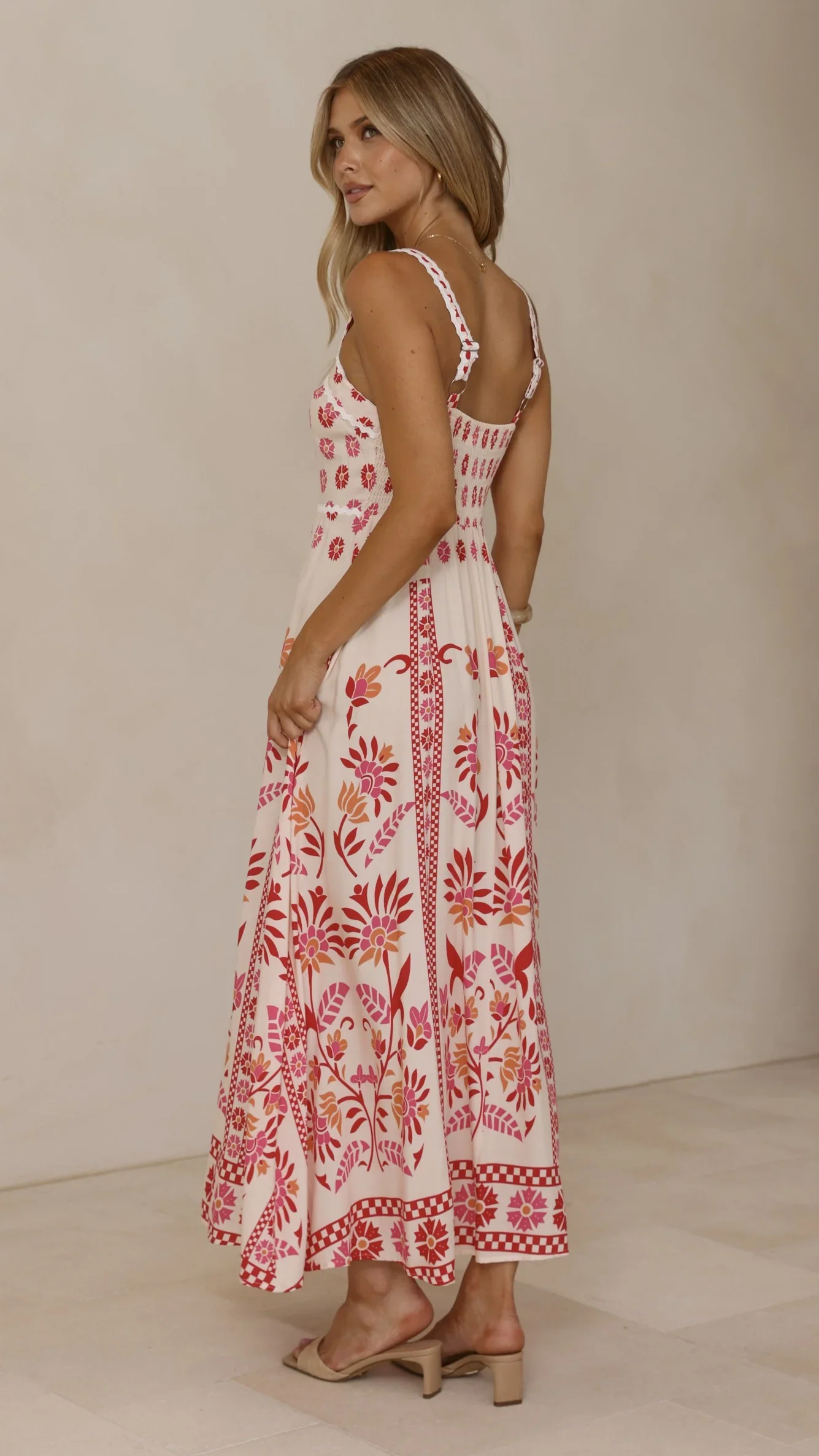 Michaela Maxi Dress - Pink Floral
