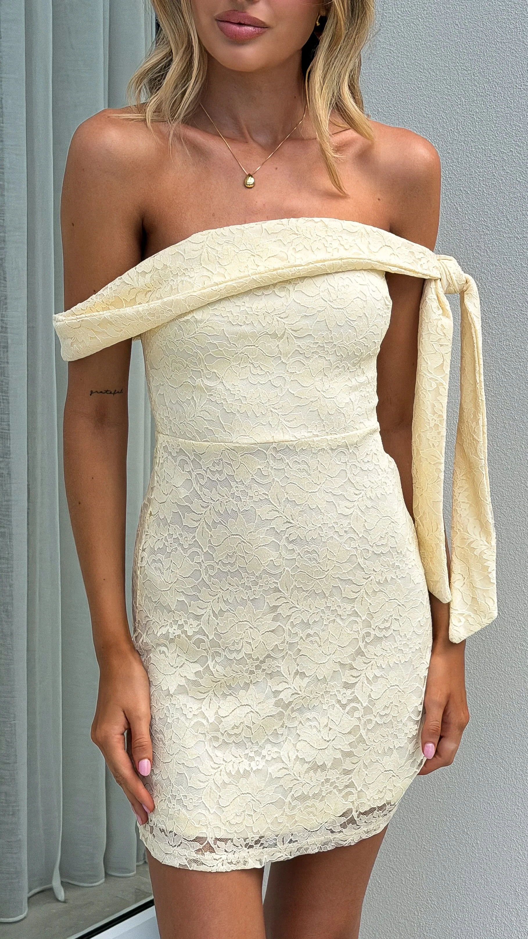 Yelena Mini Dress - Yellow