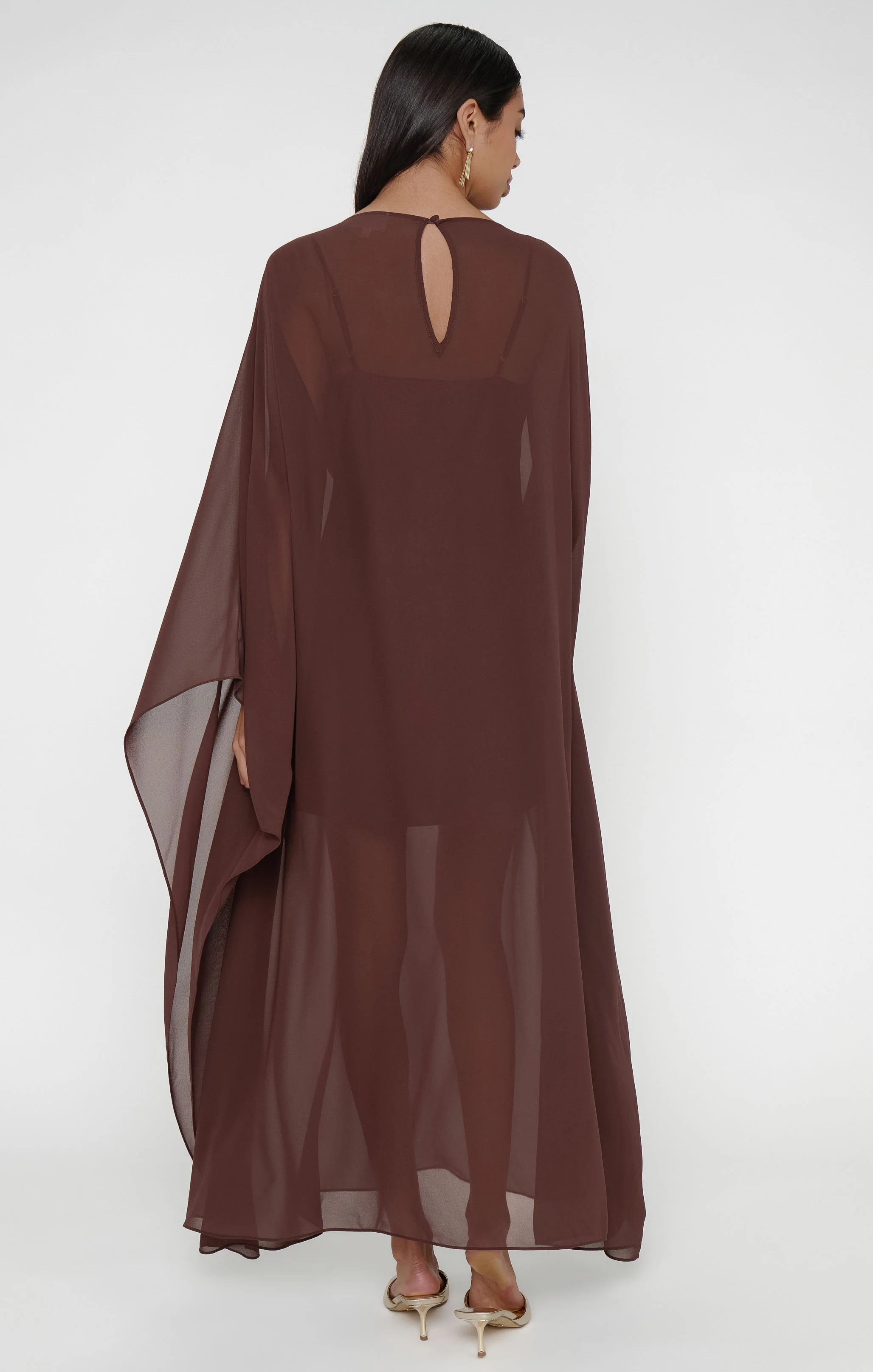 Olsen Maxi Dress ~ Chocolate Chiffon