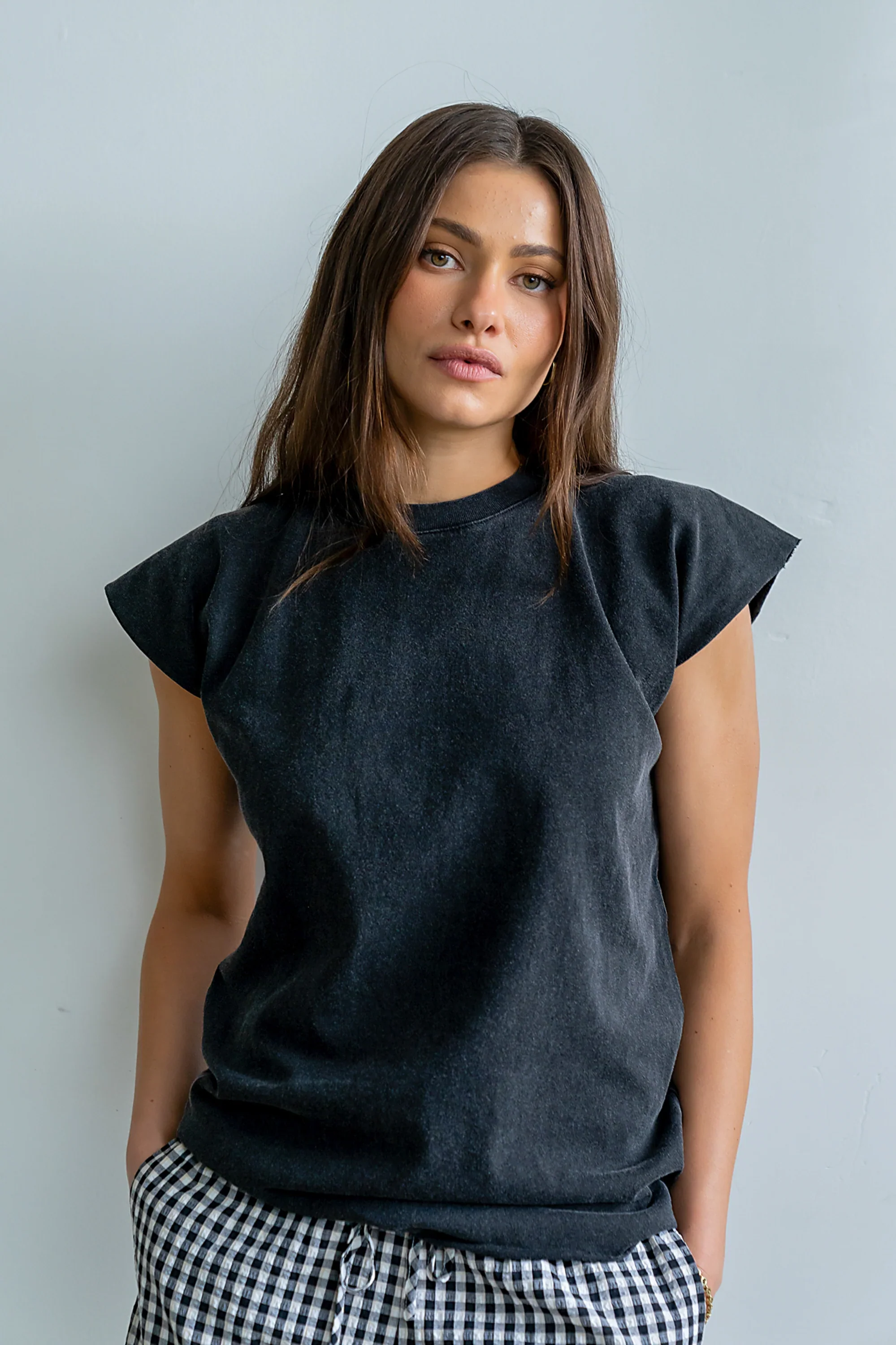 Vinnie Muscle Tee in Black