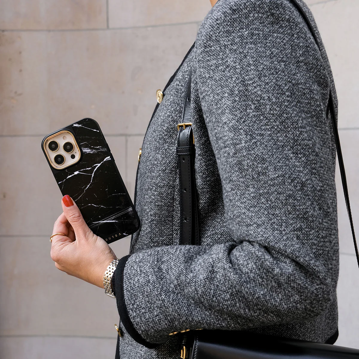 Noir Origin - Black Marble iPhone 11 Pro Max ケース