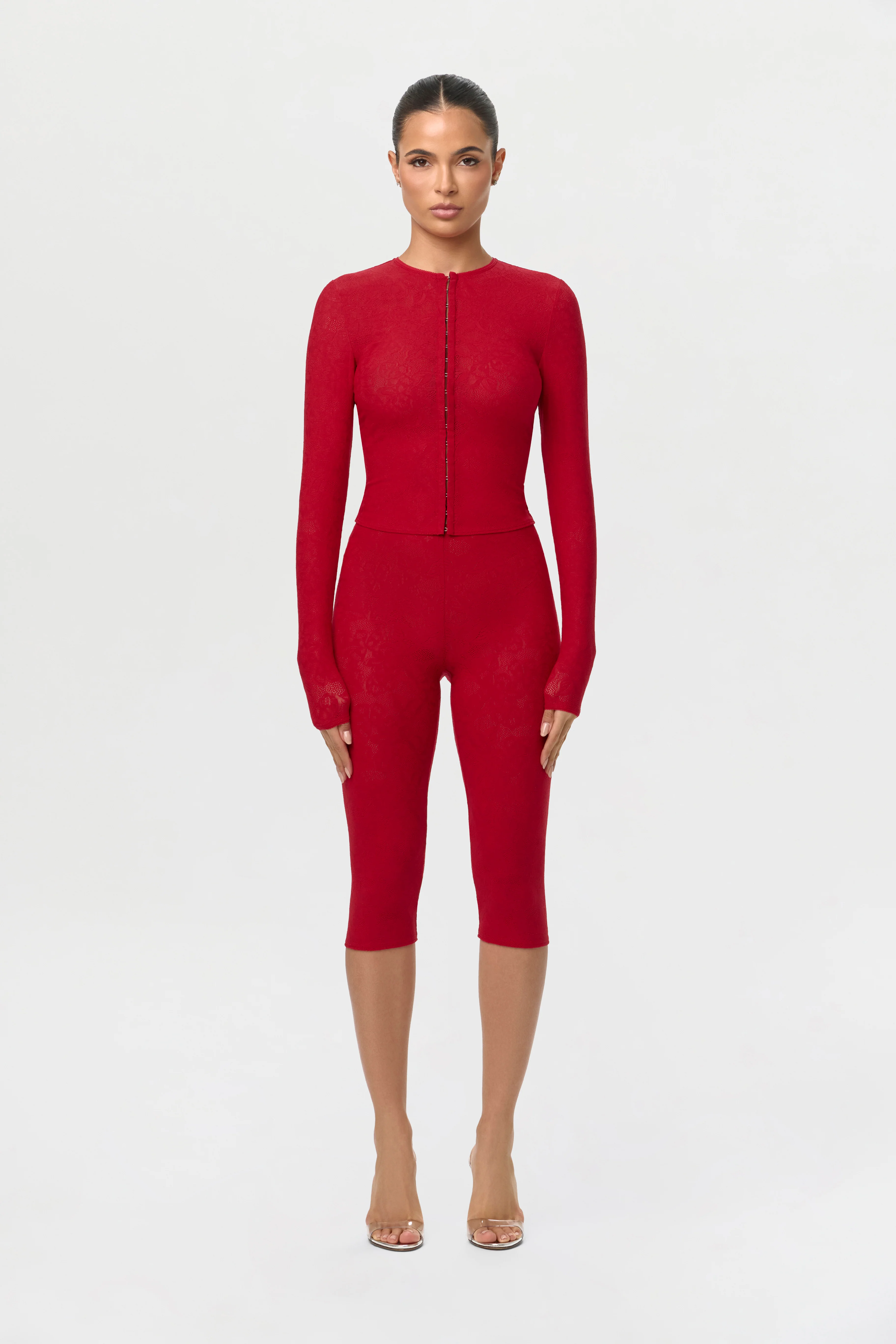 Stretch Lace Cardigan Top