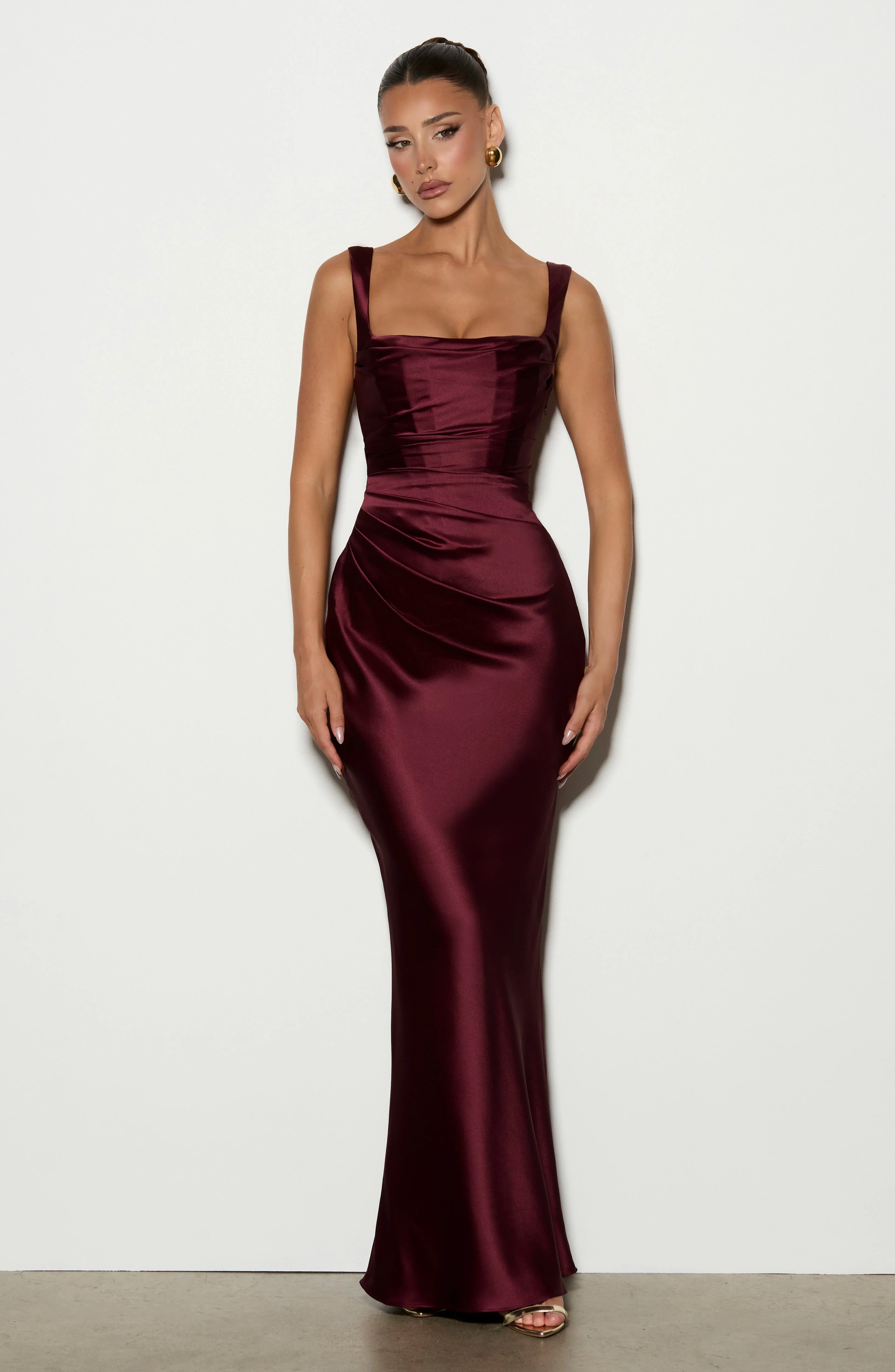 Calanthe Maxi Dress - Cherry Lacquer