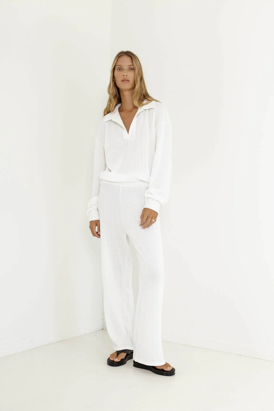 SNDYS Avery Pant White