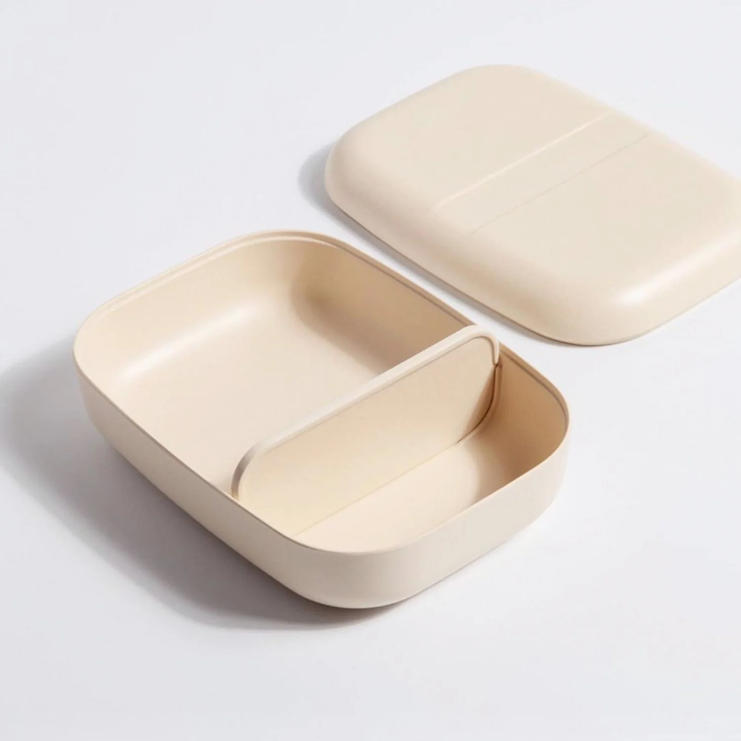 Vogeelle Rectangular Bento Lunch Box -  Off White