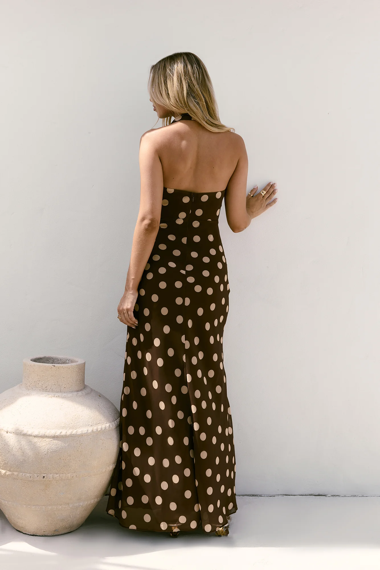 Spot The Treasure Maxi Dress Brown