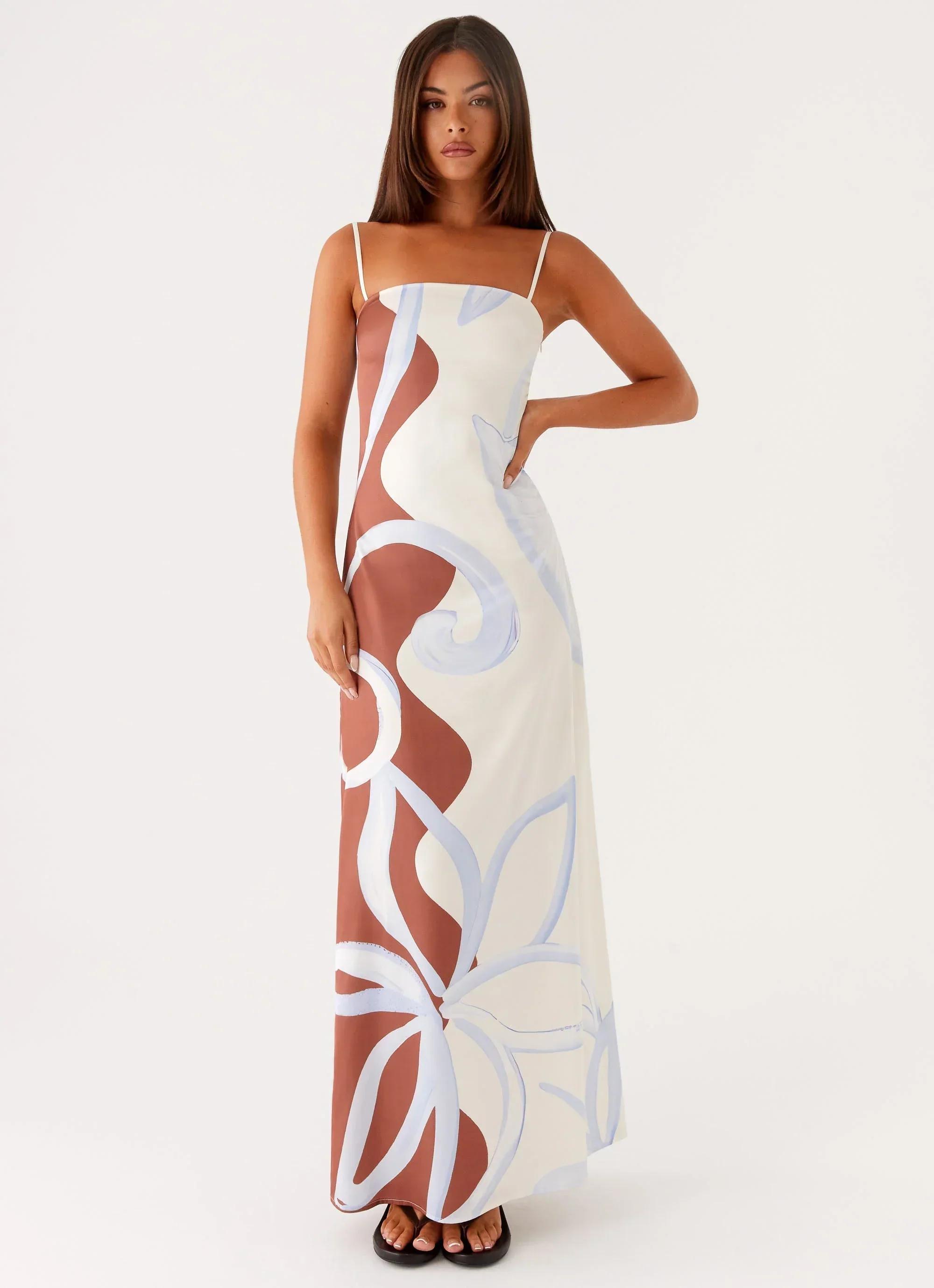 Aster Bloom Maxi Dress - Bloom Wave Print