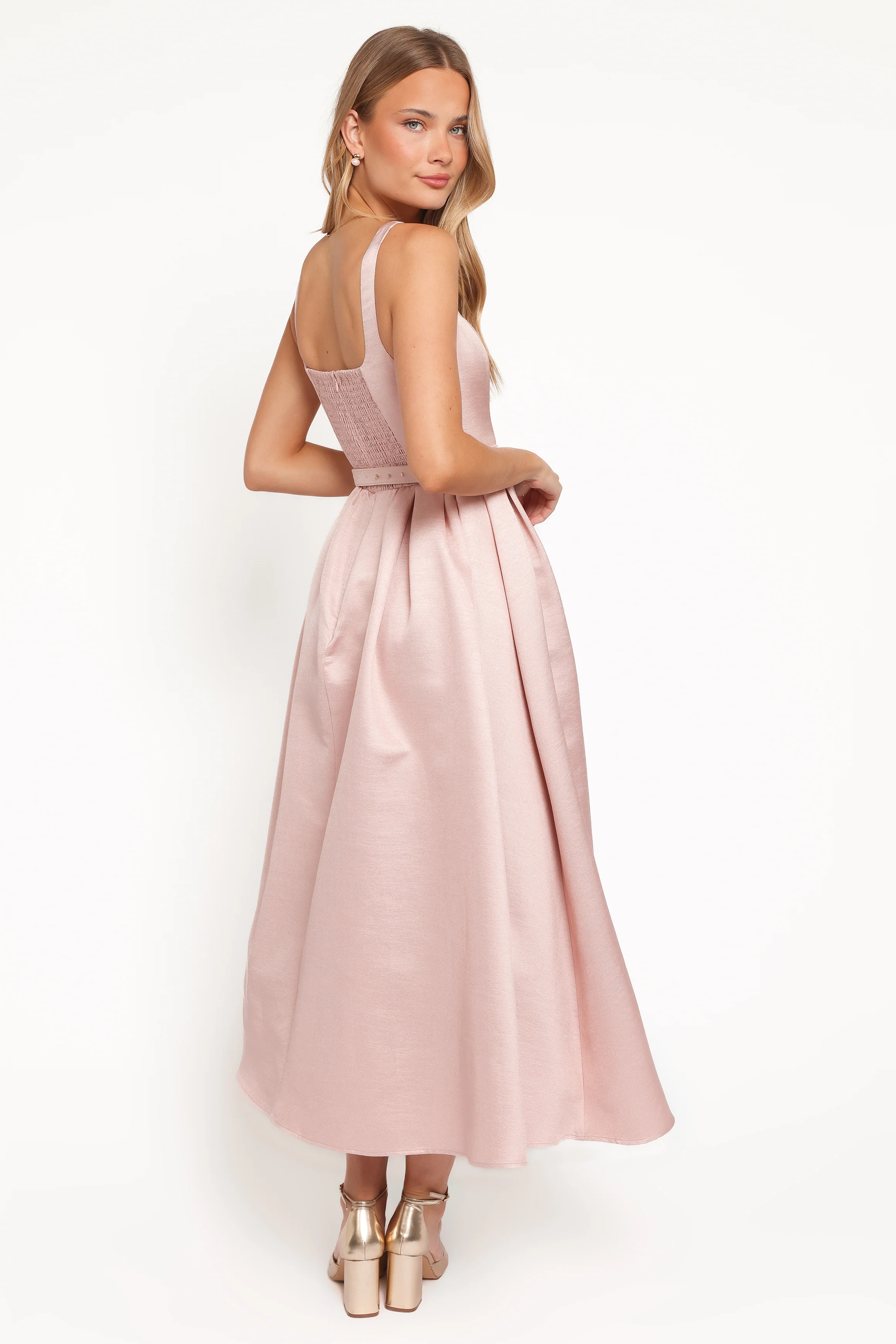 Augustine Midi Dress - Dusty Pink