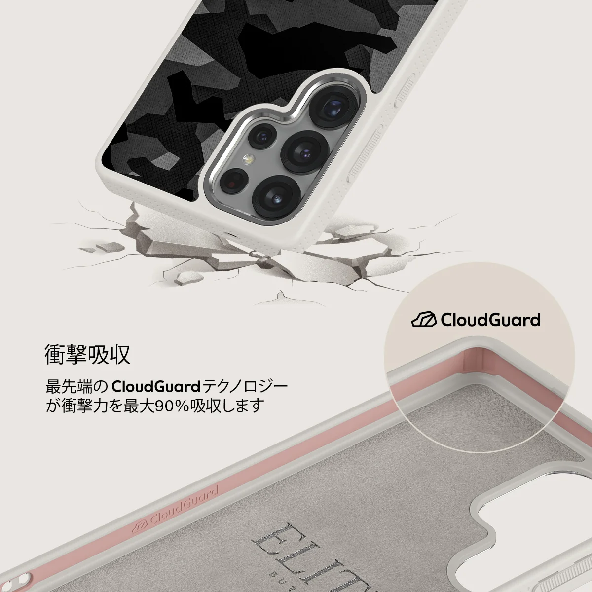 Night Black Camouflage - Samsung Galaxy S25 Ultra ケース