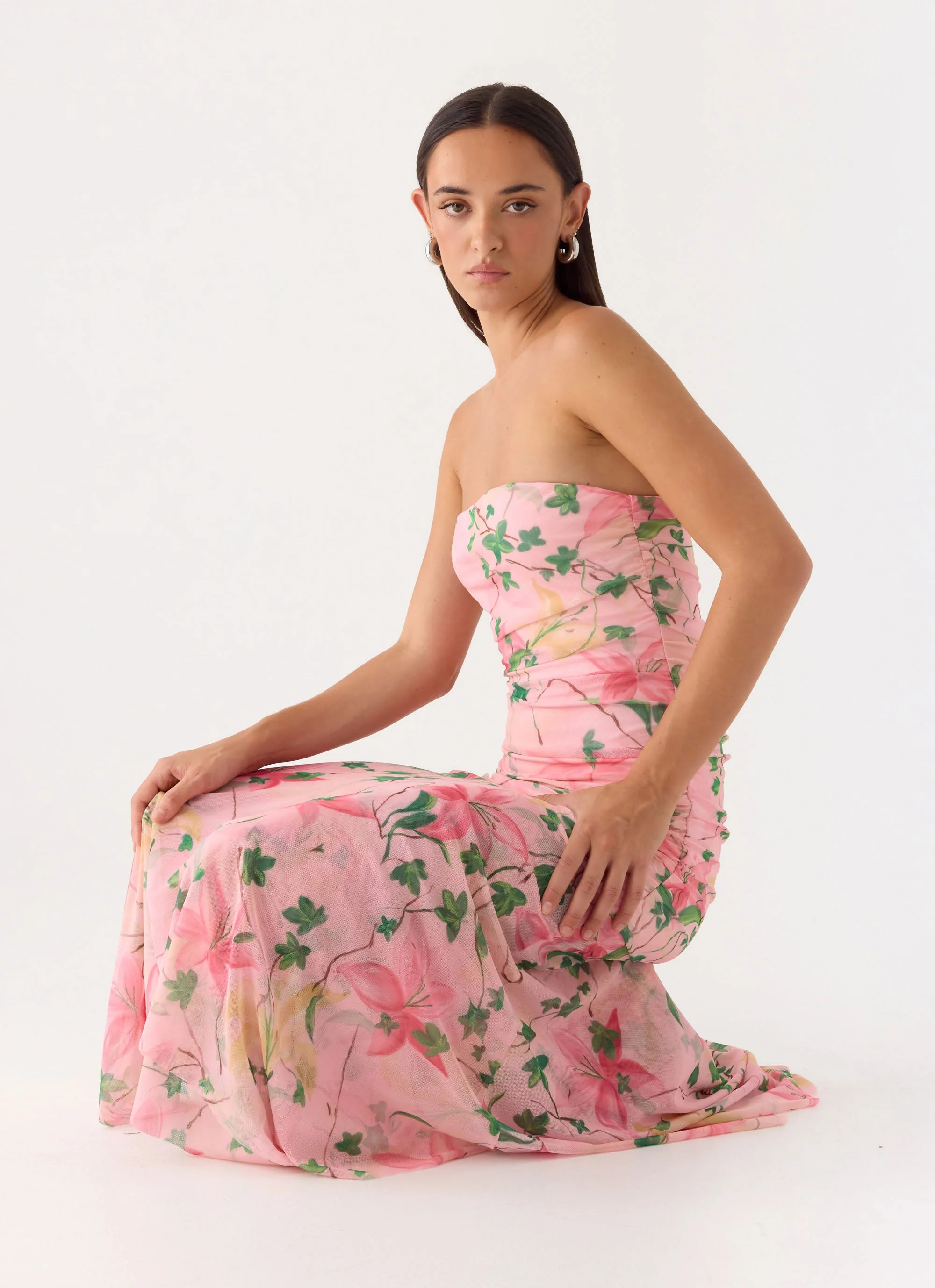 Bingle Midi Dress - Blooming Spring - luluinthesky