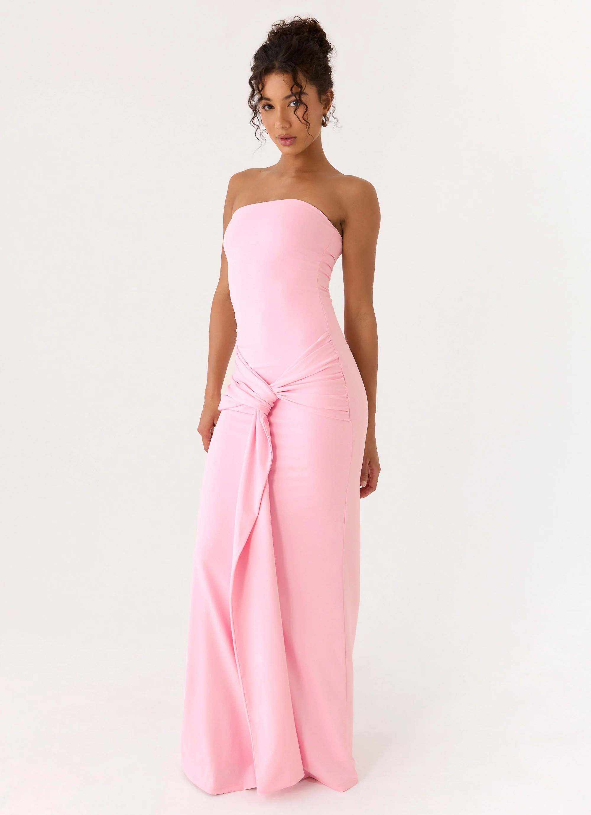Sandrine Strapless Maxi Dress - Pink