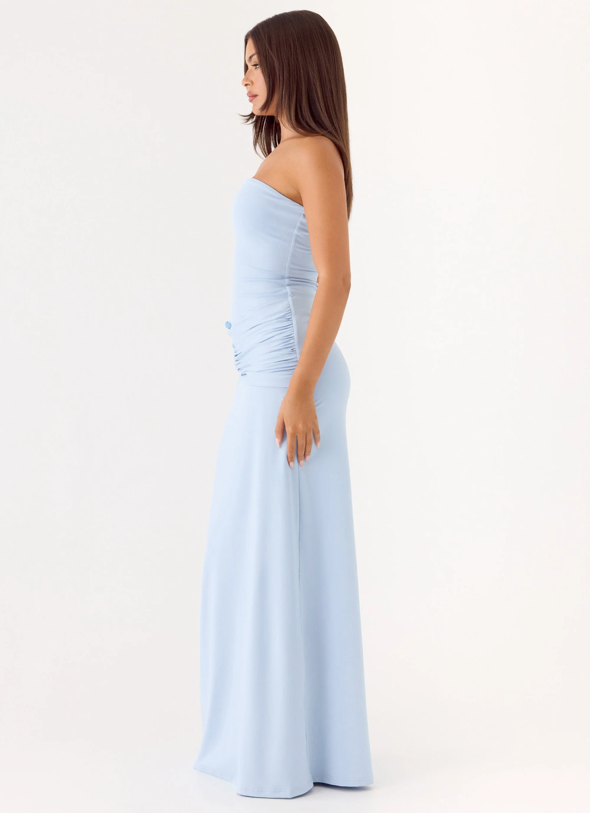 Dimmi Strapless Maxi Dress - Blue