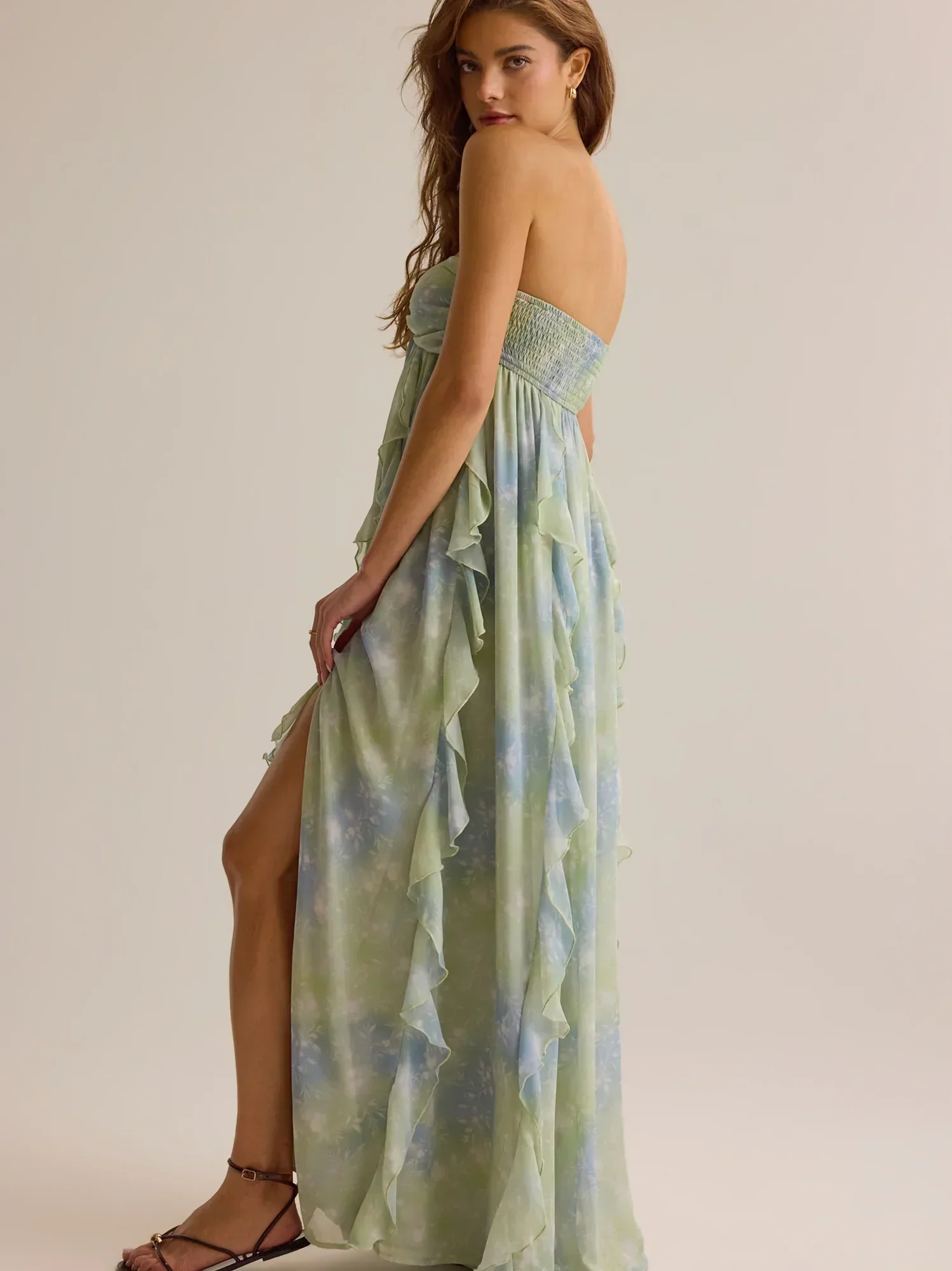 Harvey Ruffle Maxi Dress - luluinthesky