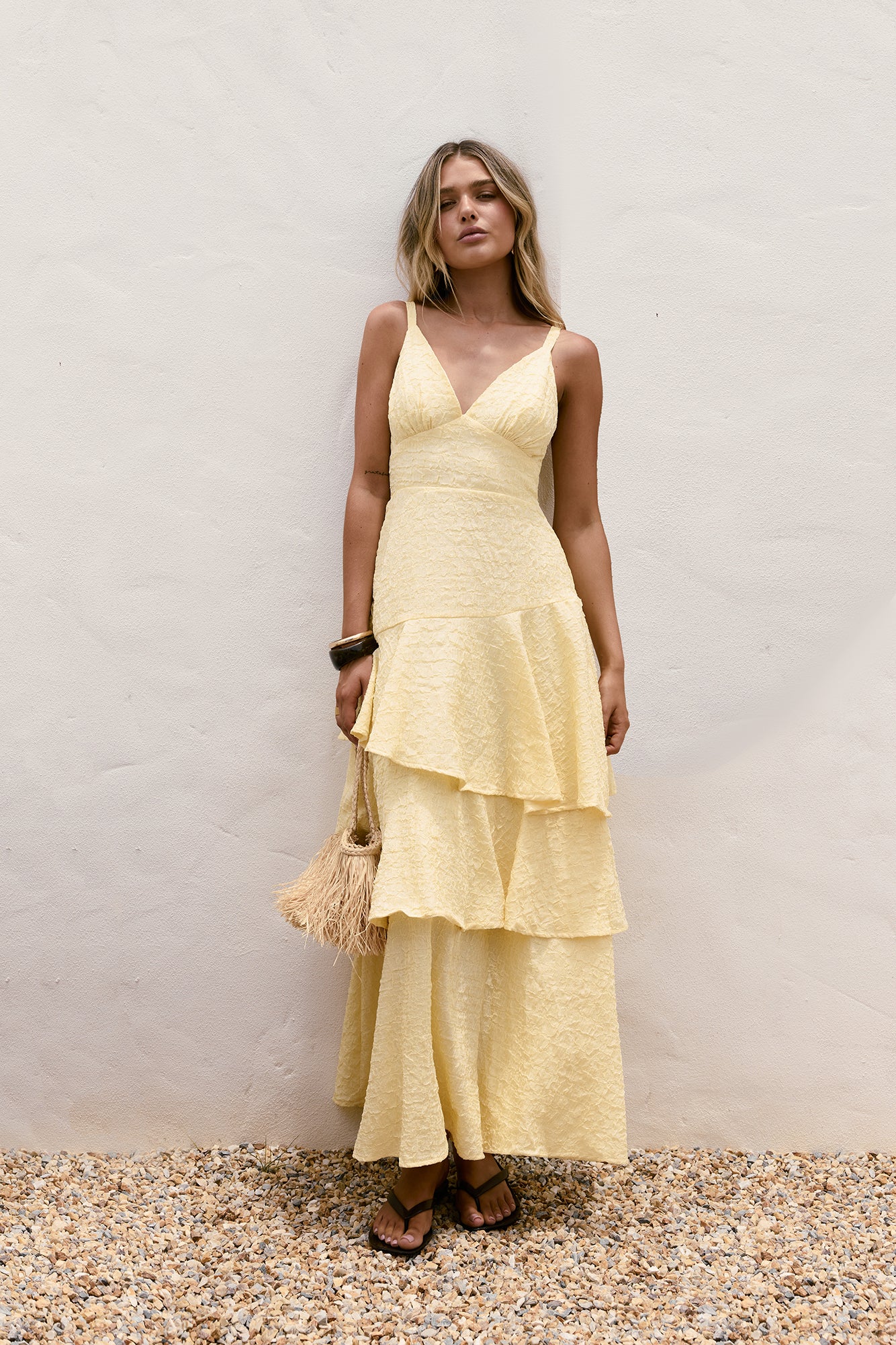 Oh Sunflower Dreams Maxi Dress Yellow - luluinthesky