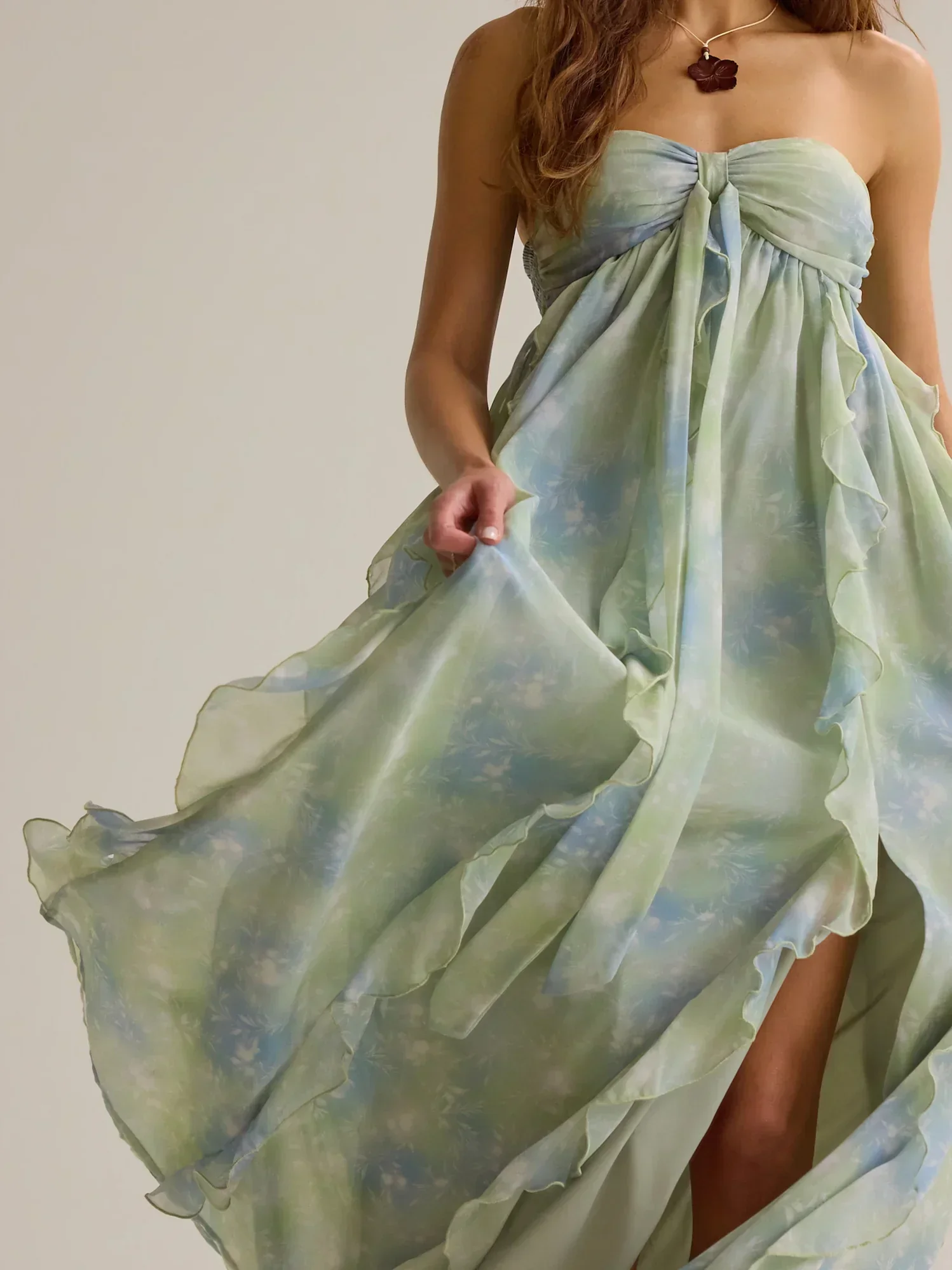 Harvey Ruffle Maxi Dress - luluinthesky