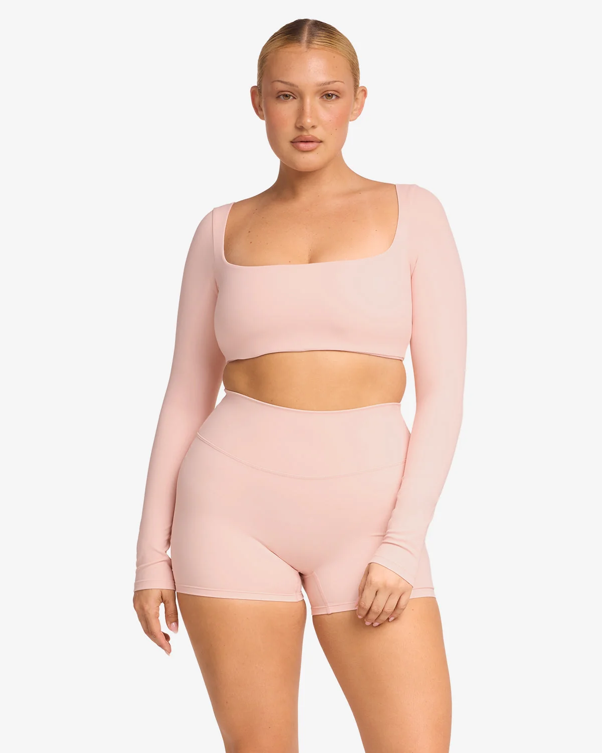 Freedom Scoop Long Sleeve Crop | Blush