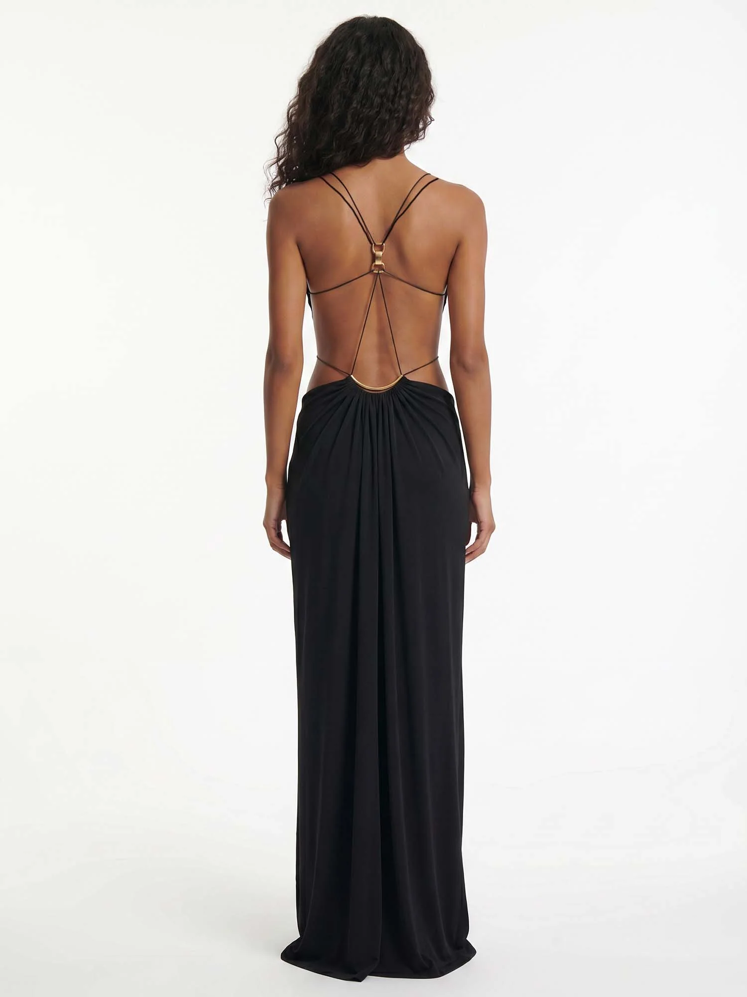 Multi Strap Cutout Maxi Dress