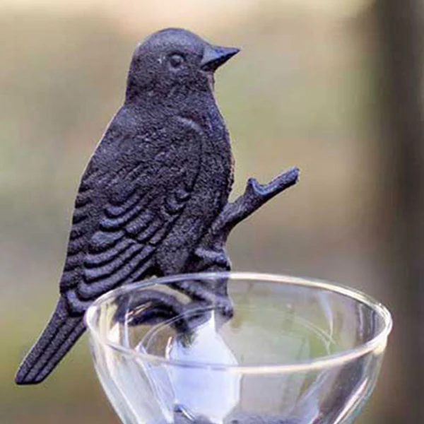 Songbird Rain Gauge Garden Stake