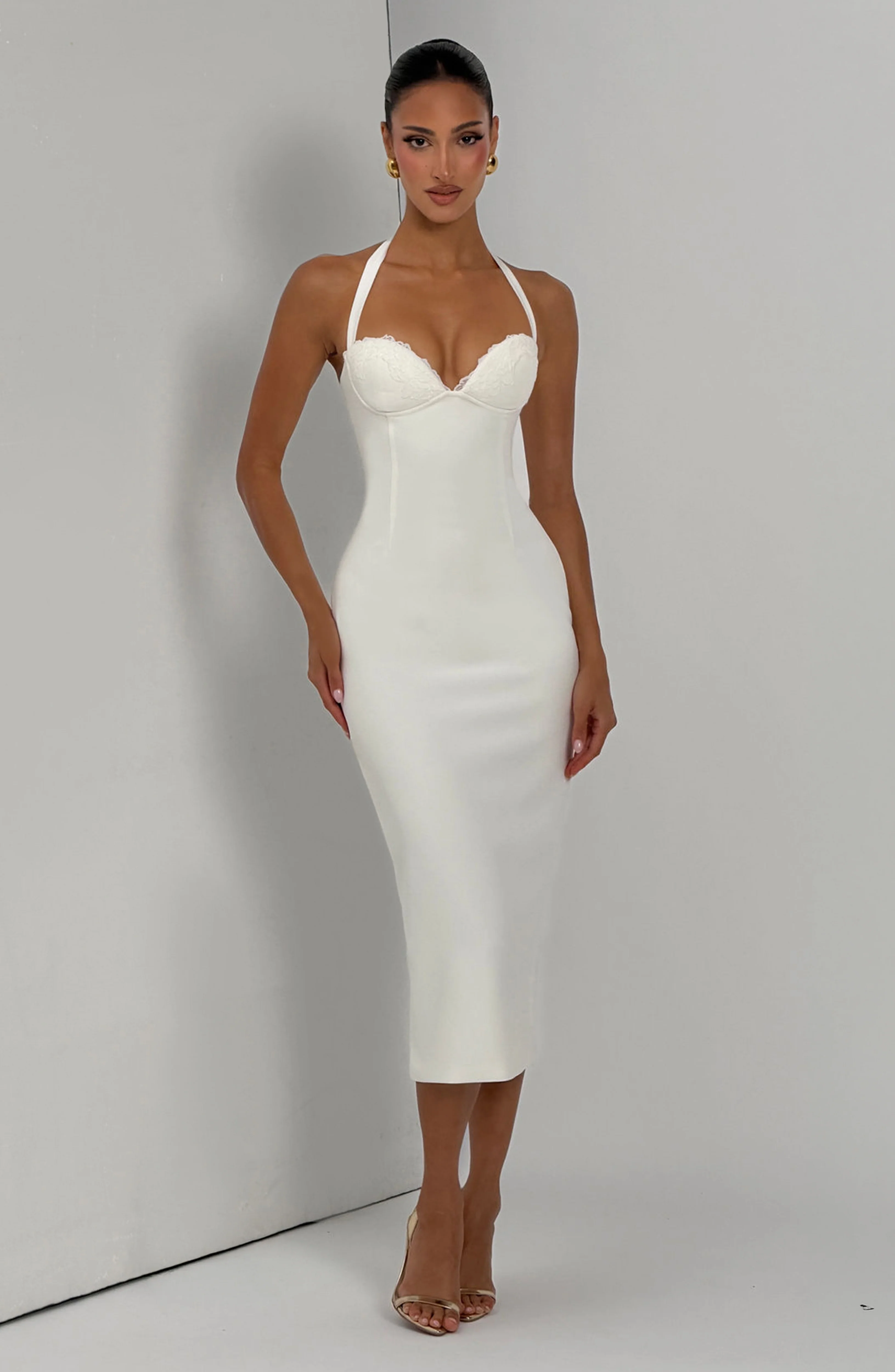 Cassia Midi Dress - Ivory