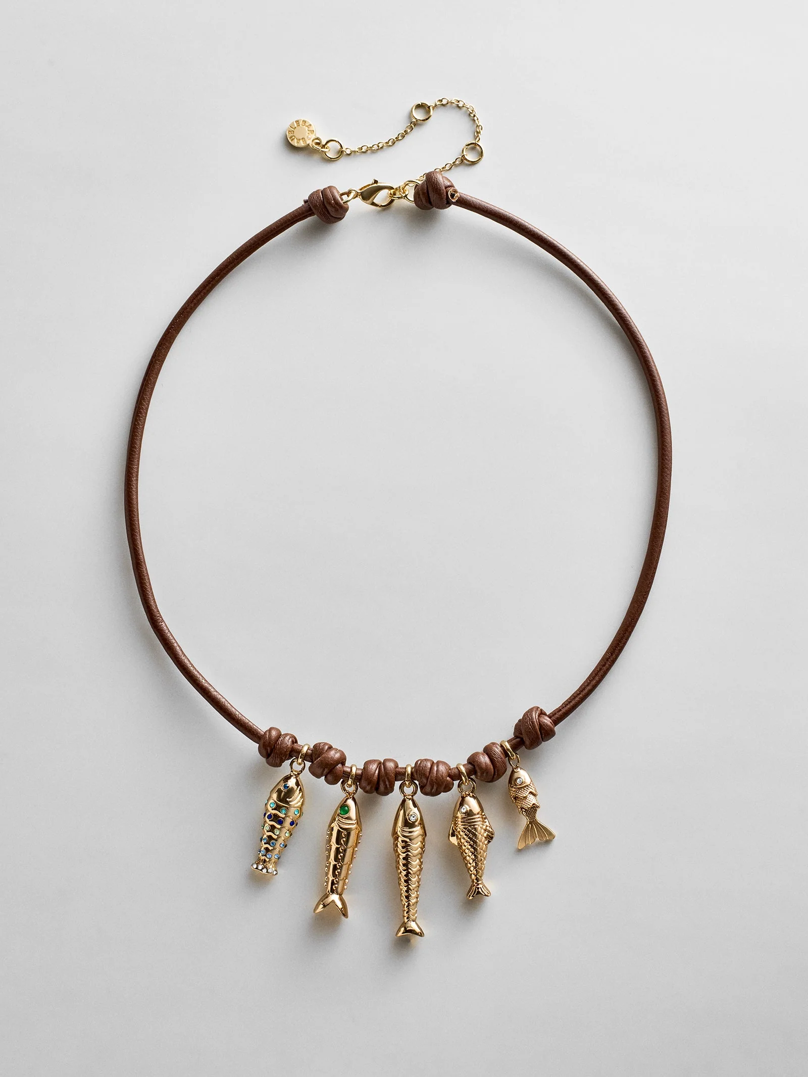 High Tide Fish Collar Necklace - Brown