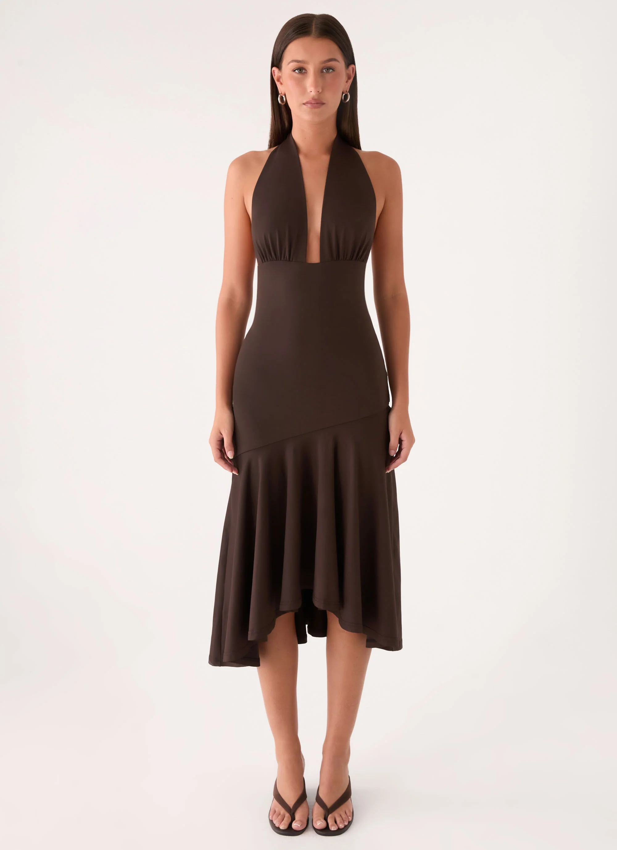 Enyah Midi Dress - Chocolate