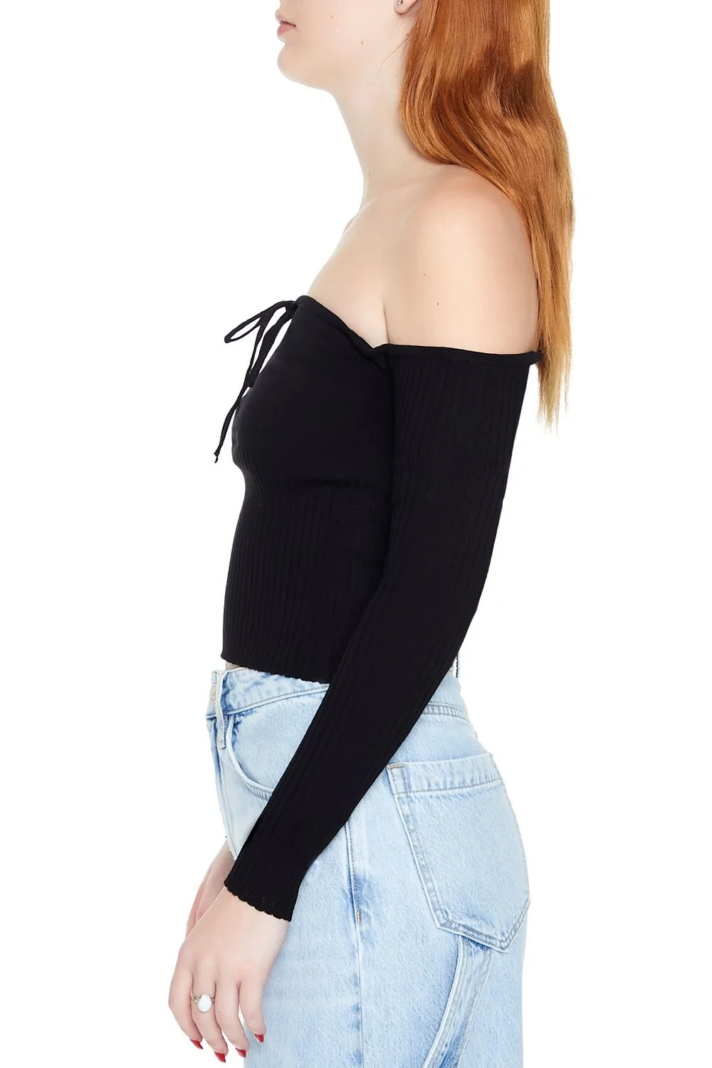 Off-the-Shoulder Sweater-Knit Top