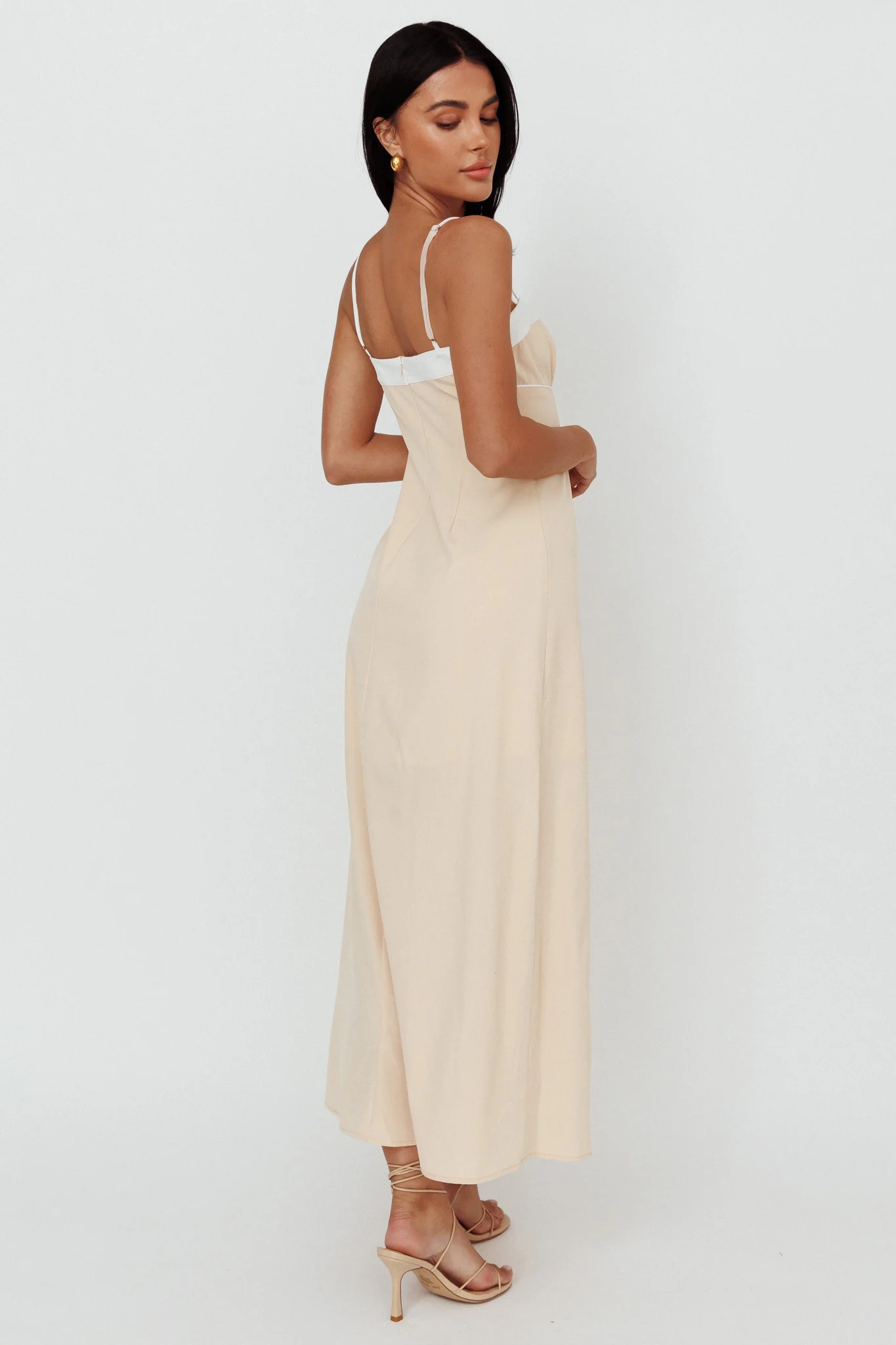 Taera Cami Strap Midi Dress Oat