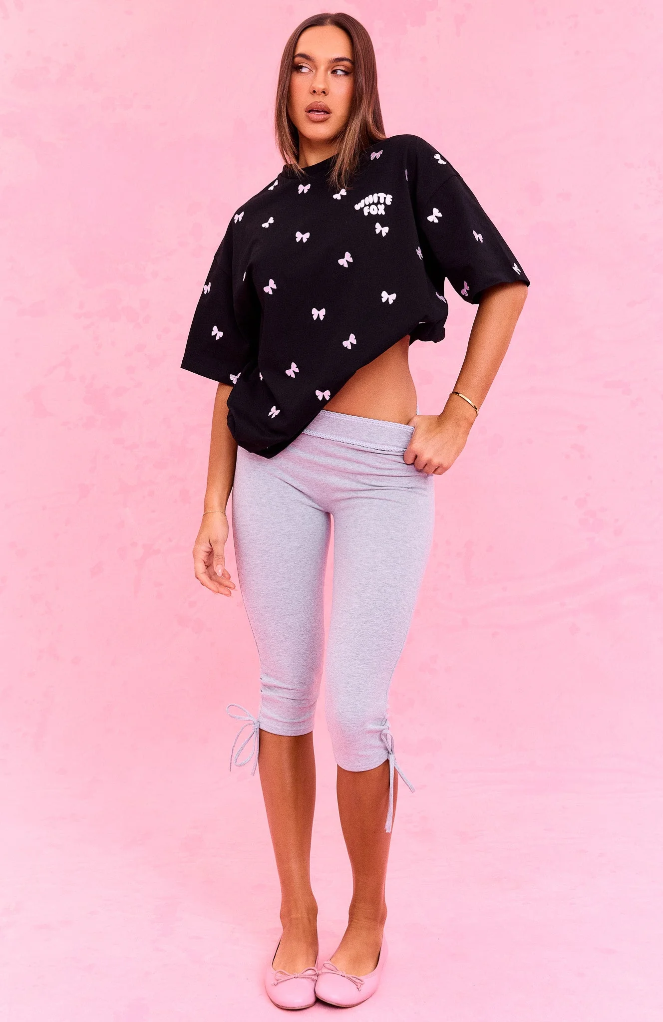 The Social Club Lottie Oversized Tee Black