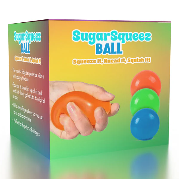 SugarSqueez Squishies® Fidget Sugar Neon Stress Ball (1pc) Assorted Colors