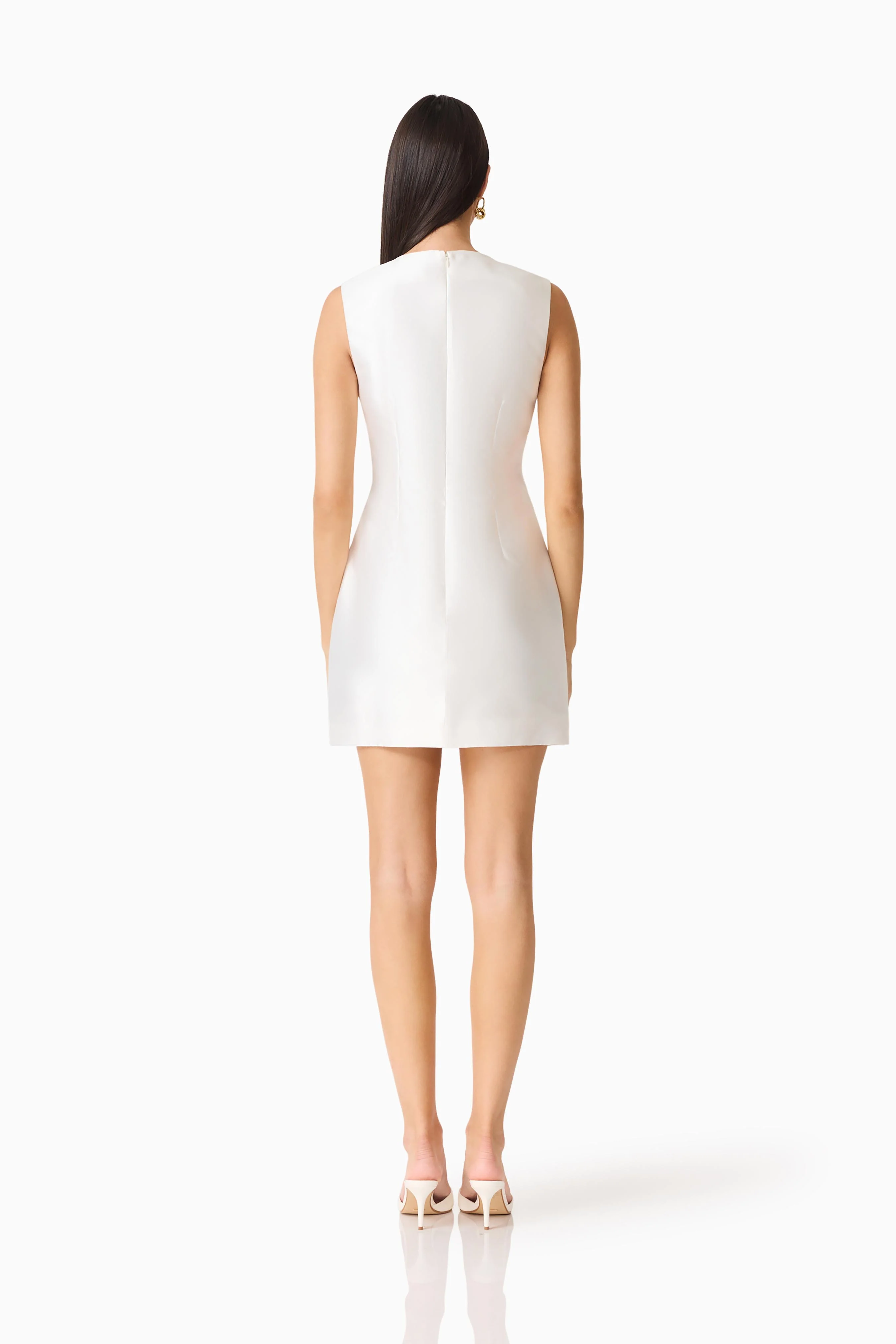 Tula Shift Mini Dress in White
