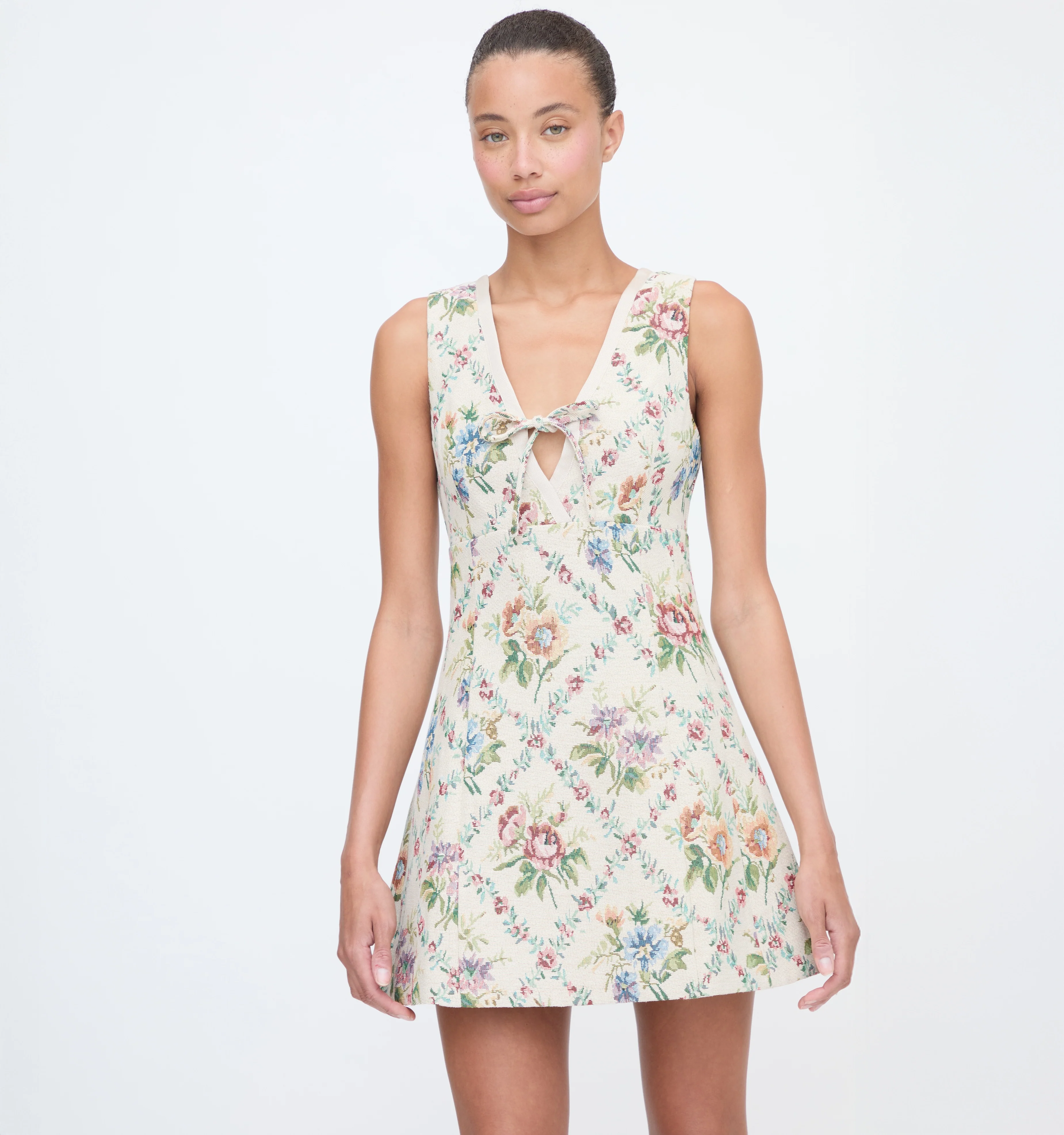 The Daria Dress - Tapestry Trellis Brocade
