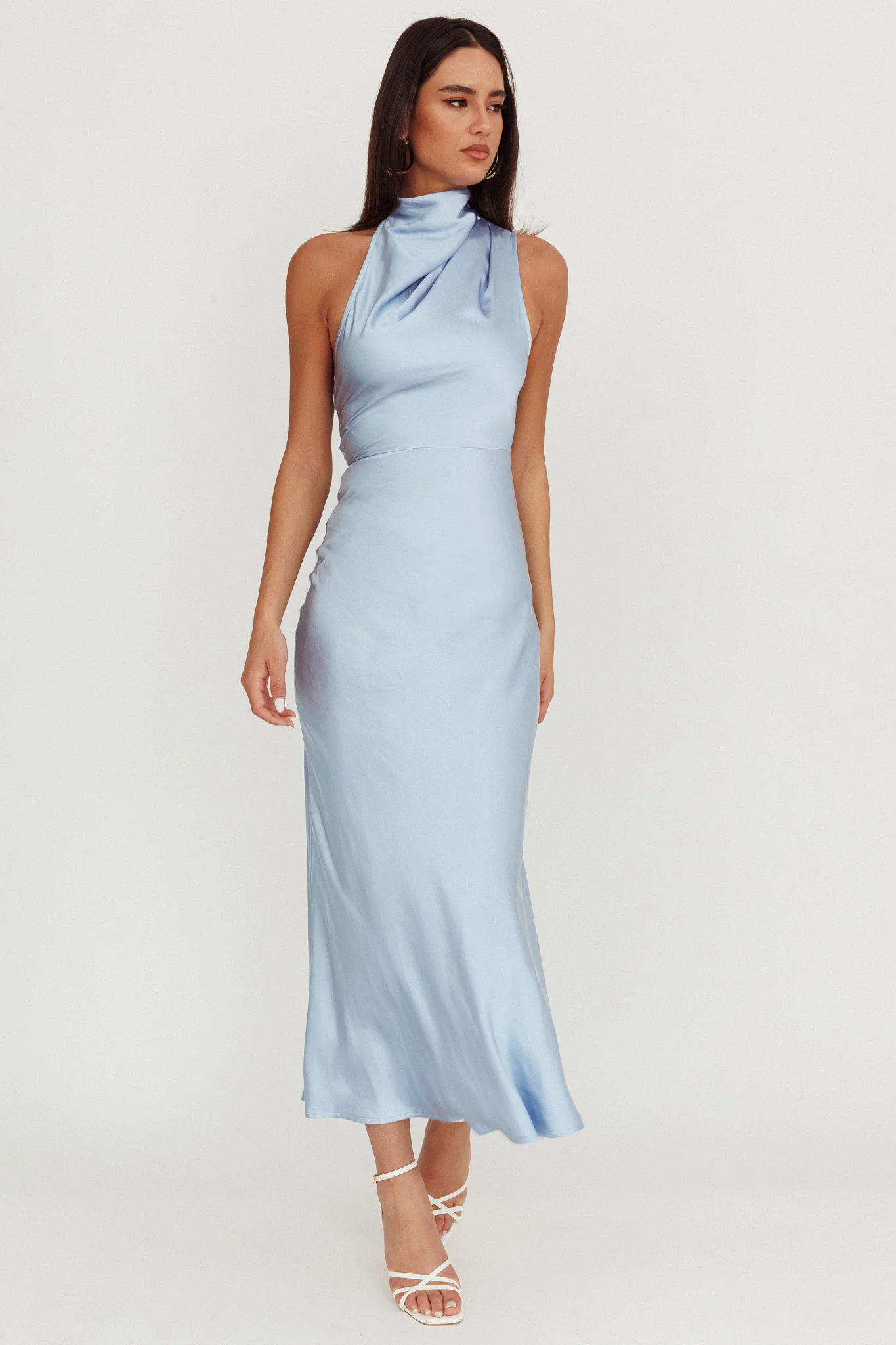Shana Halterneck Maxi Dress Blue