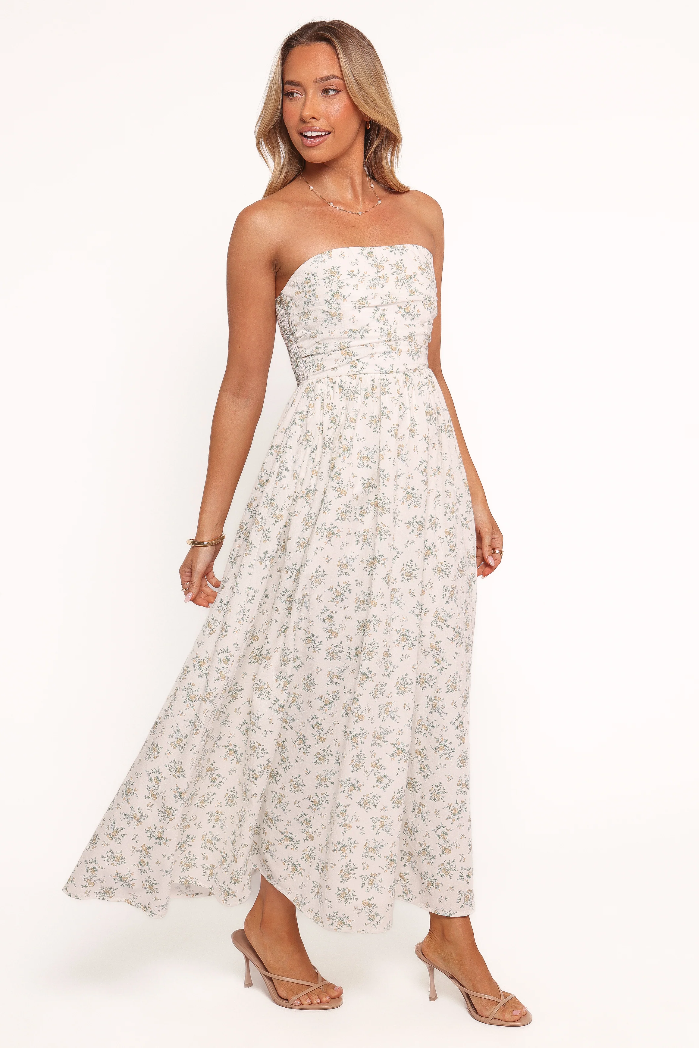 Kayt Strapless Dress - Floral