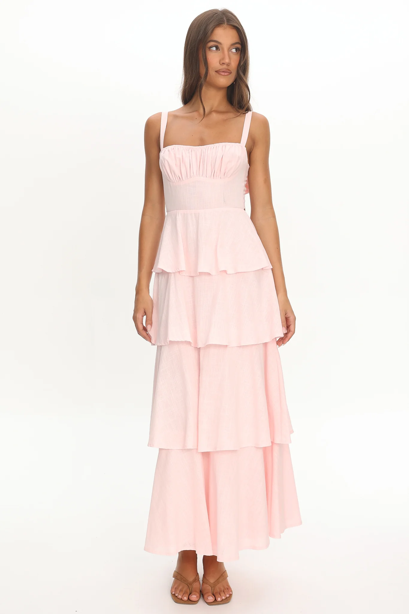 Provence Bloom Tiered Maxi Dress Rosewater - luluinthesky