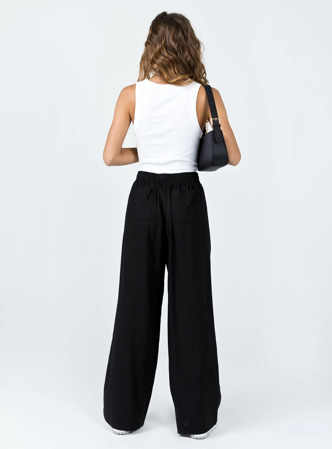 Louis Linen Blend Pants Black
