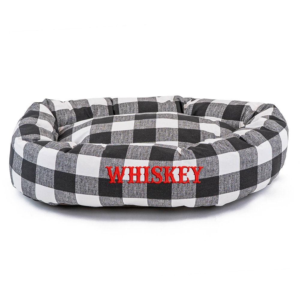 Anderson Check Bagel Bed - Personalized