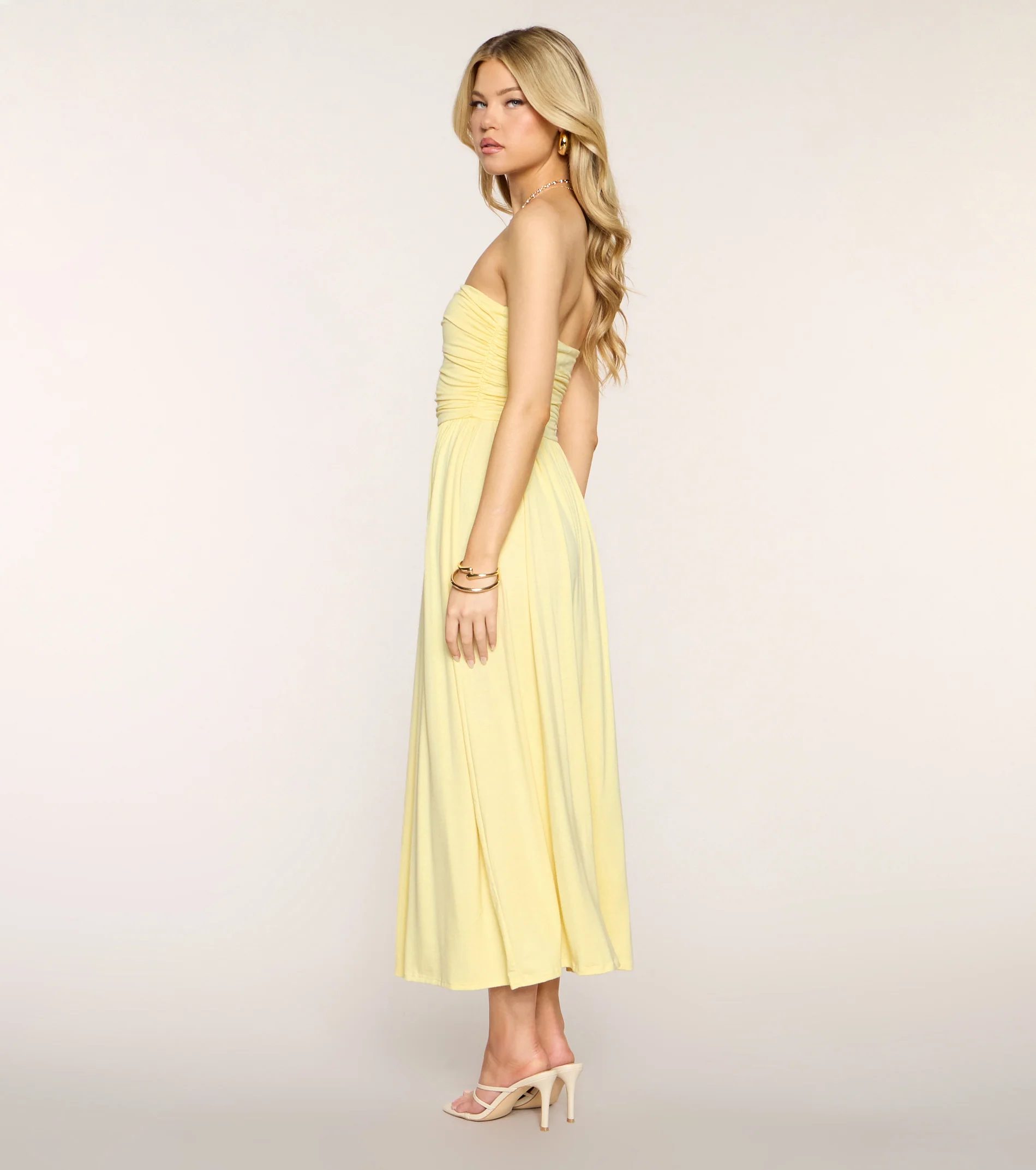Weekend Glow A-Line Midi Tube Dress