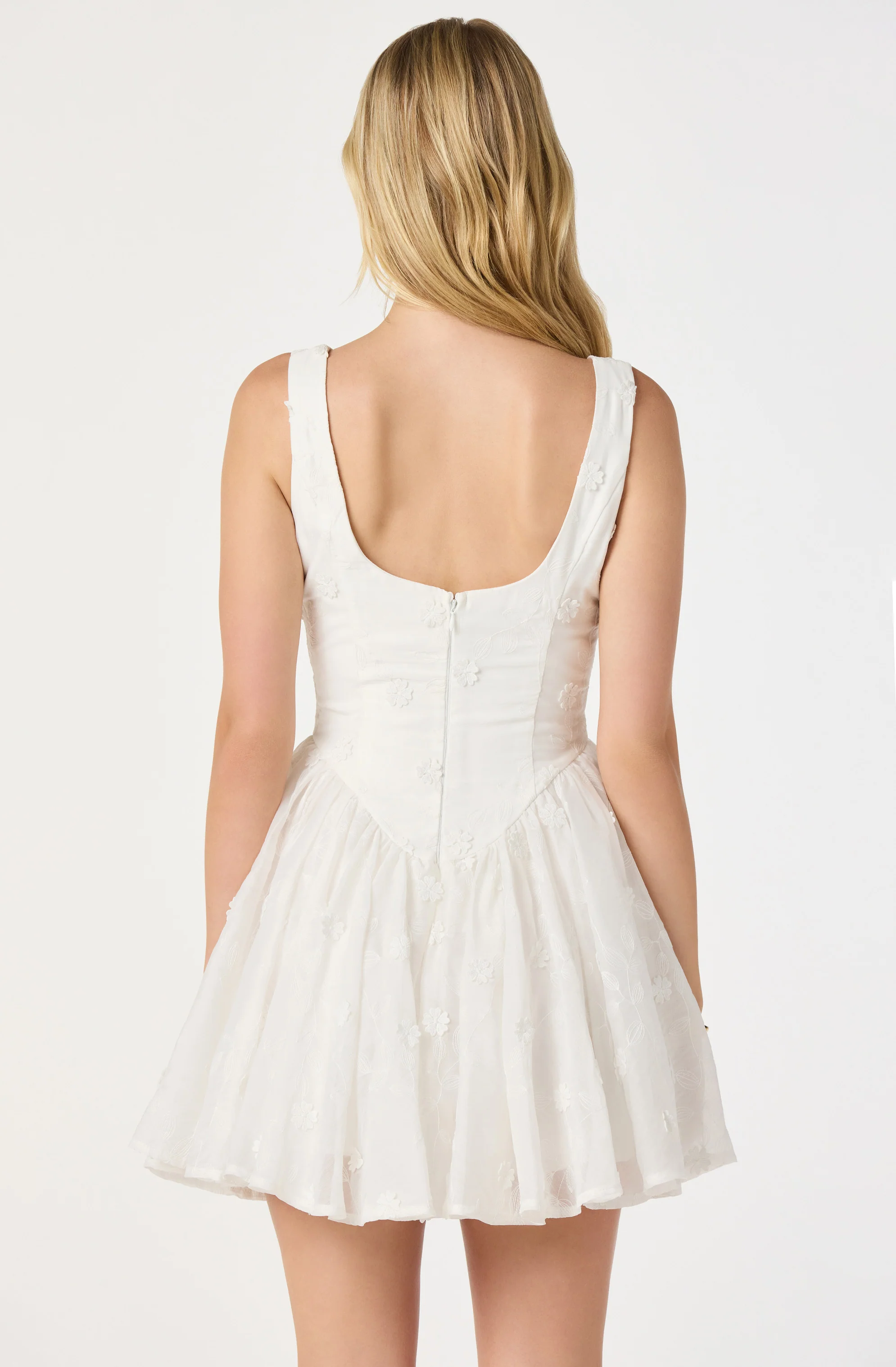 Reina Embroidered Floral Mini Dress