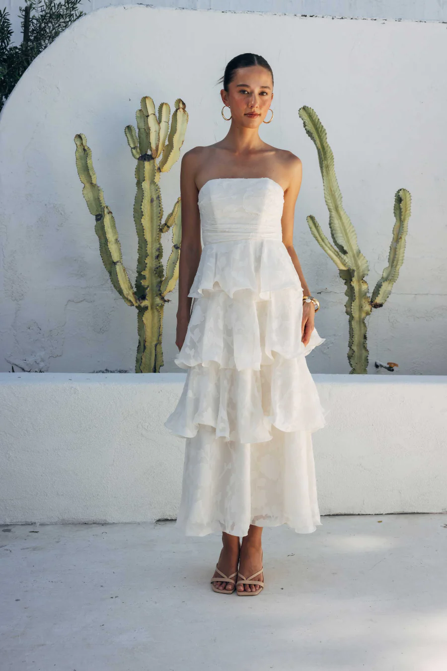 Paisley Tiered Ruffle Midi Dress - luluinthesky