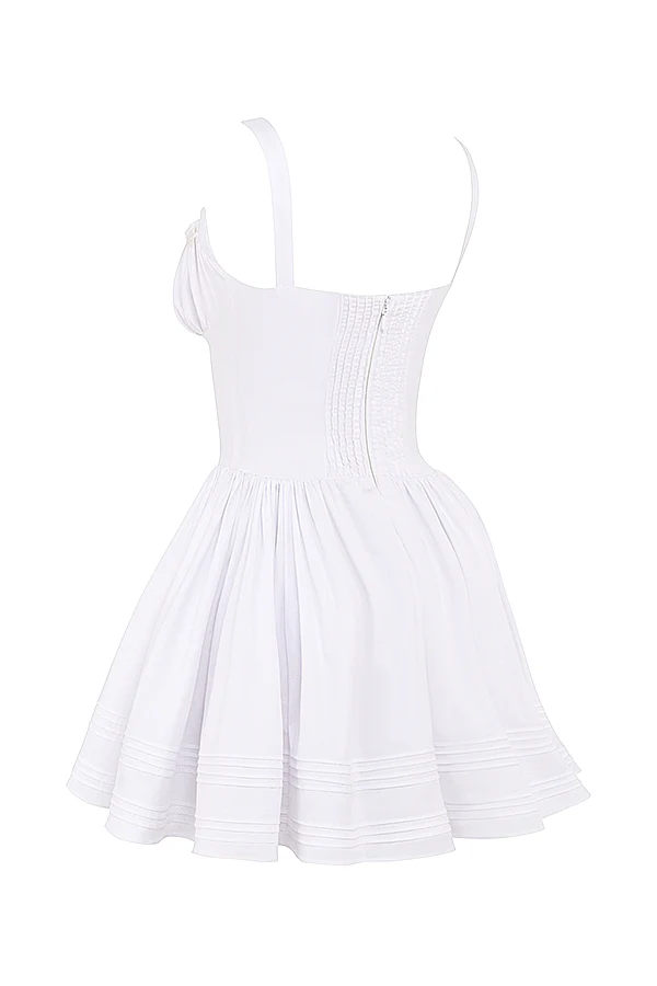 white cotton mini dress - luluinthesky