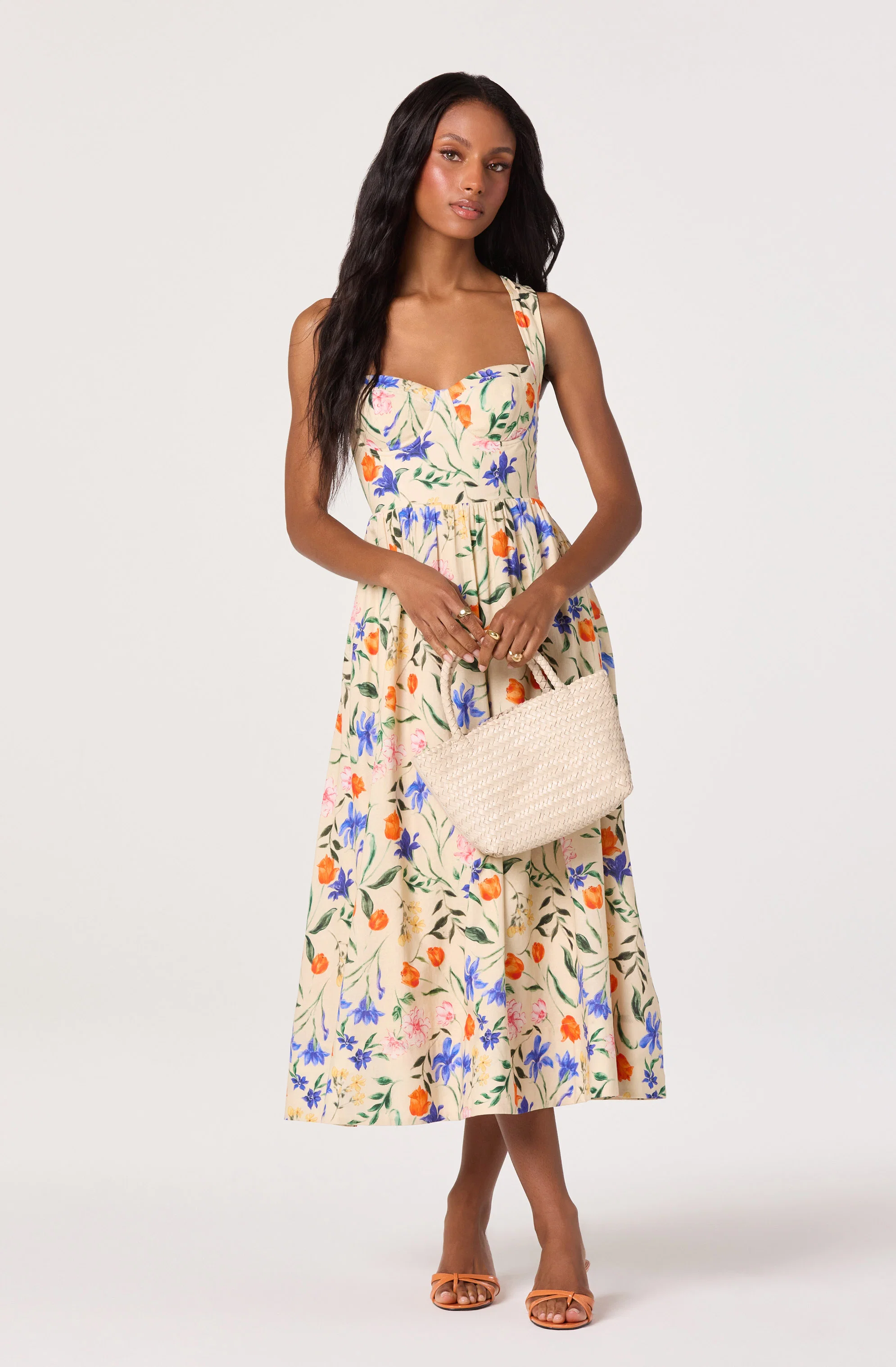 Beryl Garden Floral Midi Dress