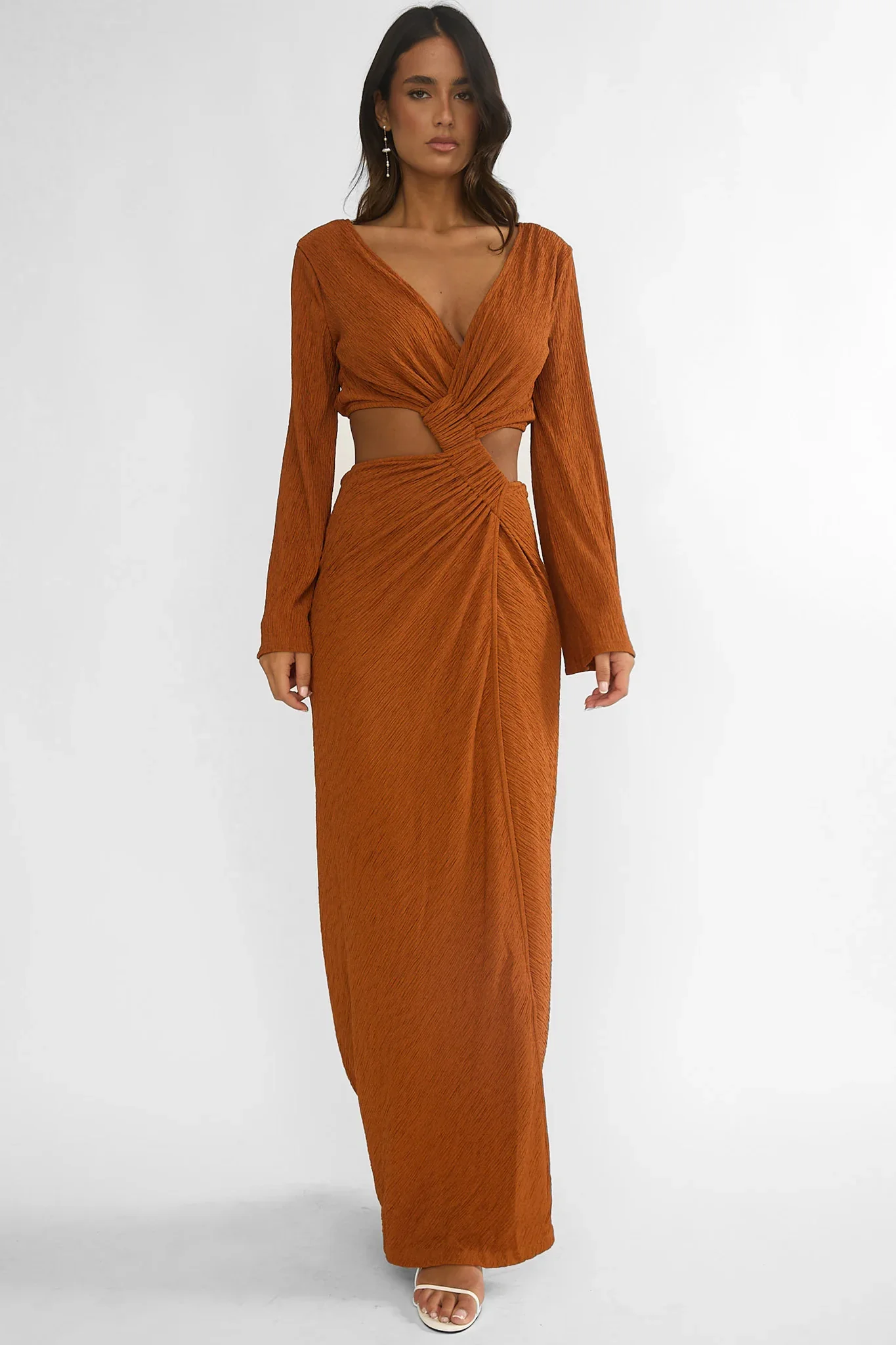 Desert Muse Cut-Out Twist Maxi Dress Ginger