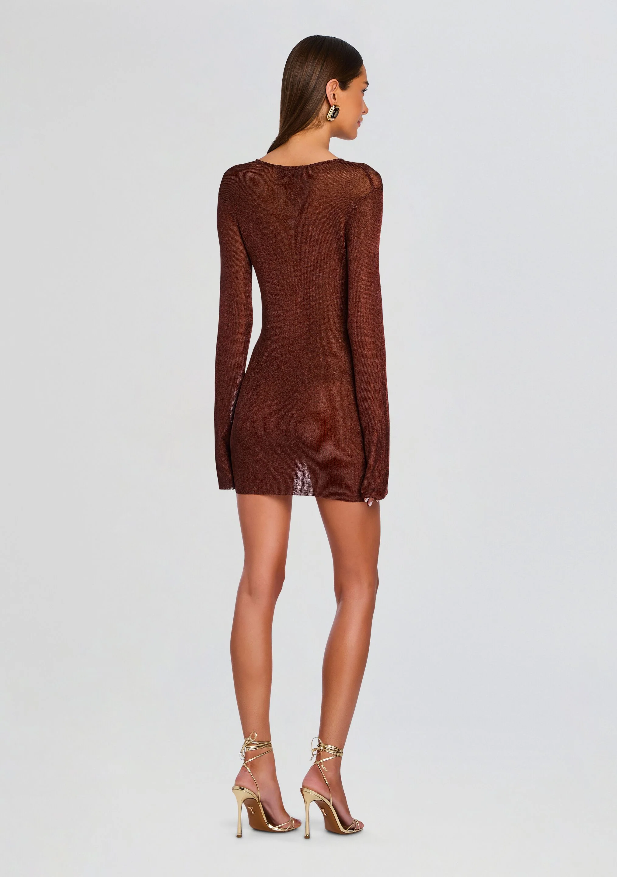 Emeri Metallic Knit Mini Dress