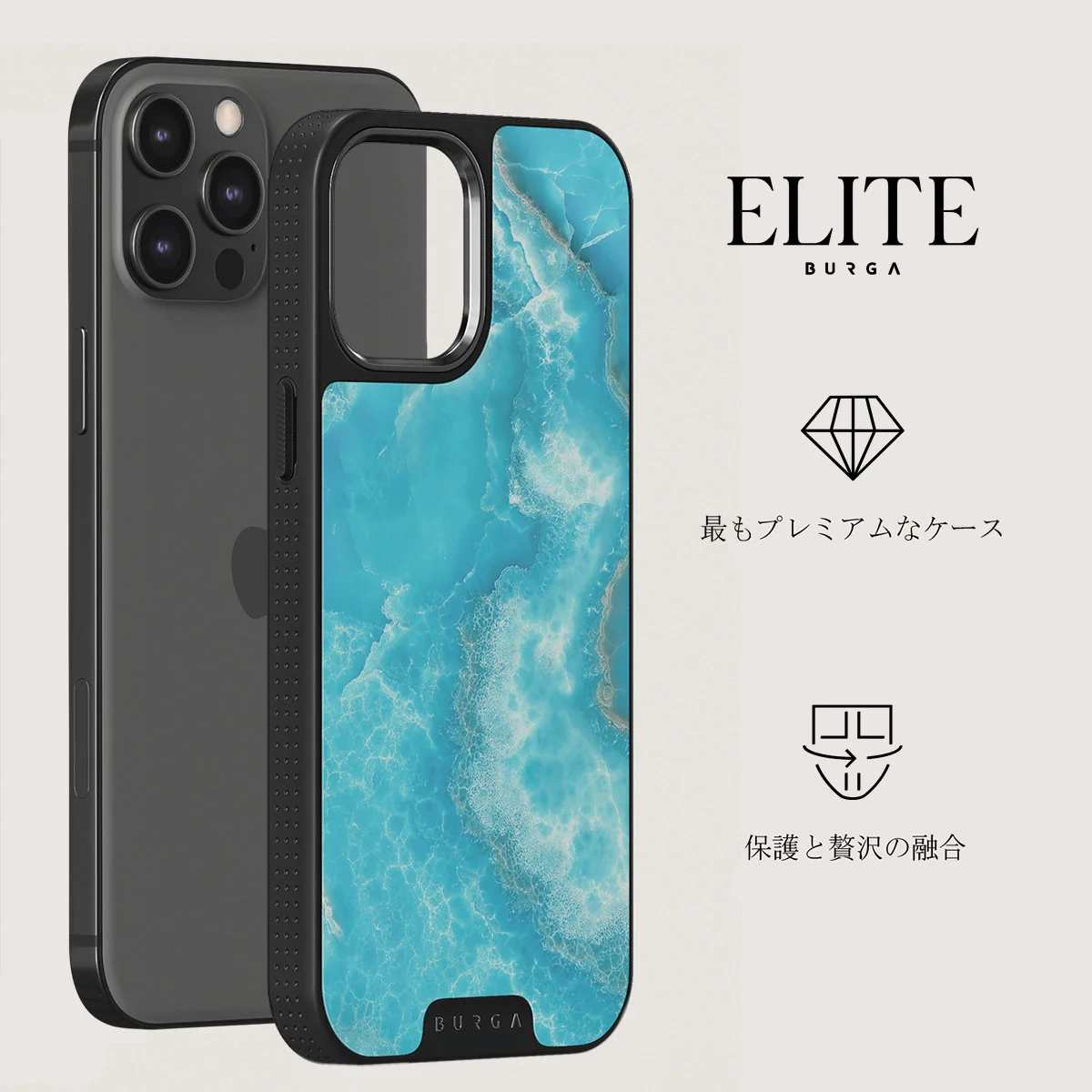Ocean Waves - Blue iPhone 12 Pro Max ケース